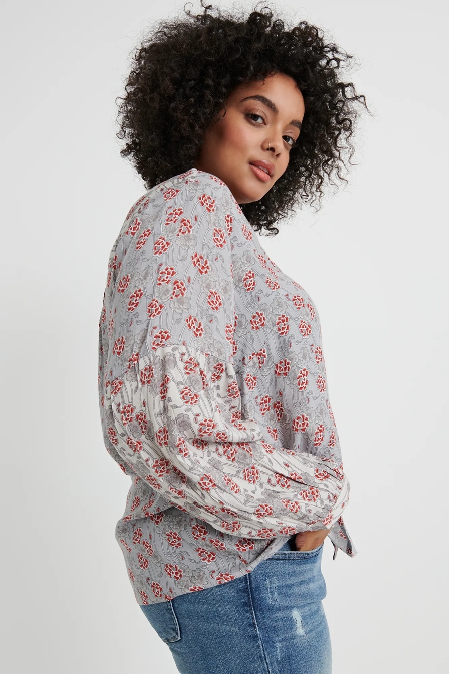 MIXED FLORAL TOP, image 2