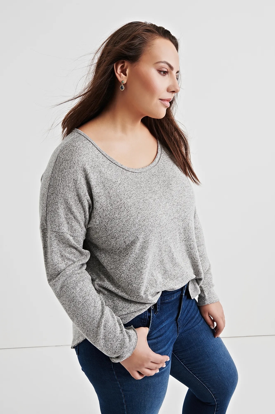 SEAMED DROP SHOULDER TOP, image 2