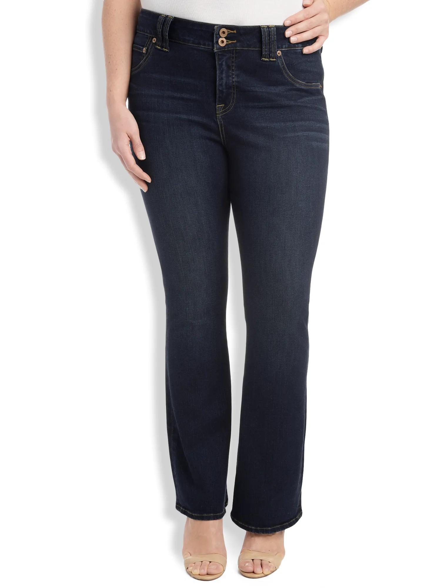 PLUS SIZE EMMA PETITE BOOTCUT JEAN IN GRISSOM, image 1
