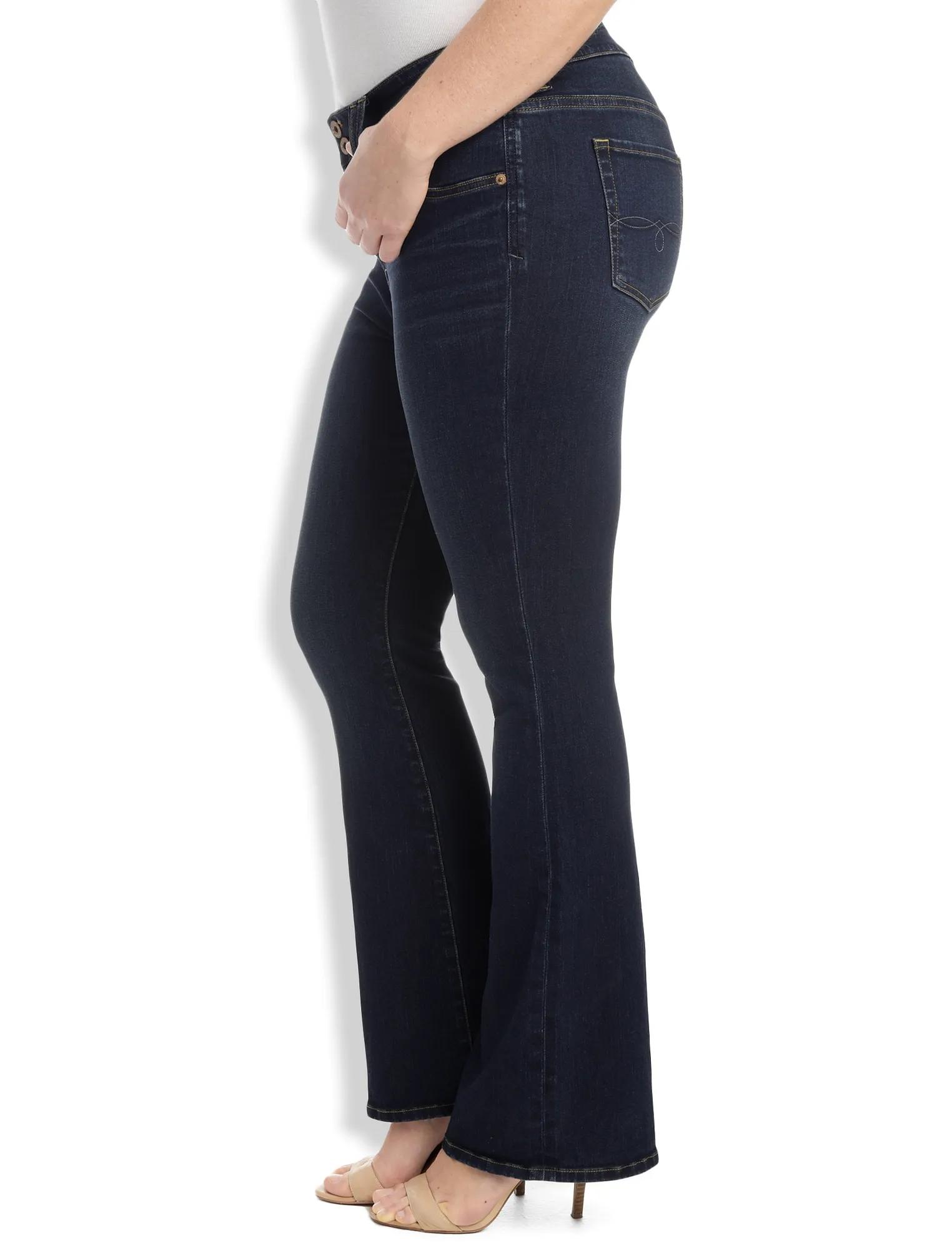 PLUS SIZE EMMA PETITE BOOTCUT JEAN IN GRISSOM, image 3