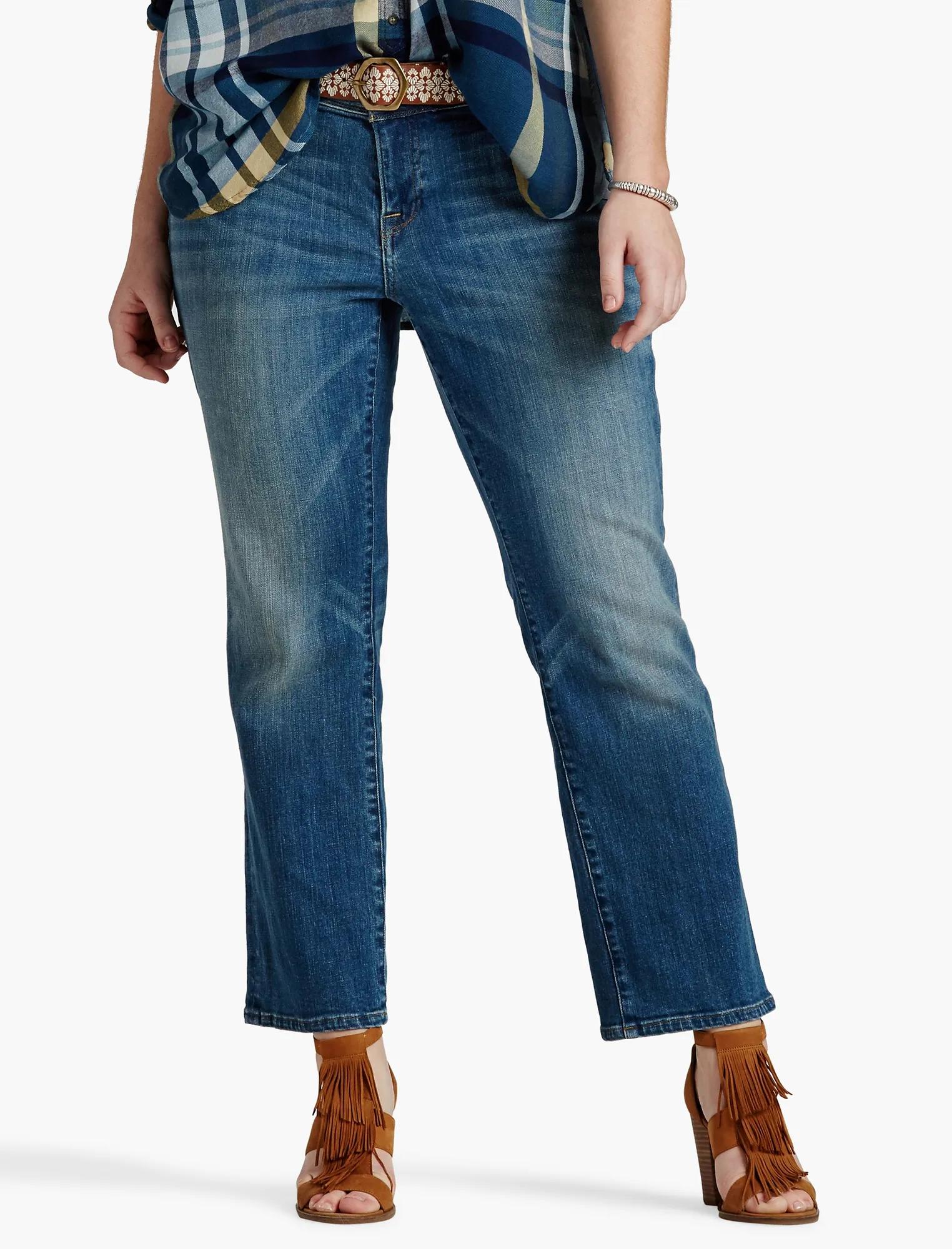 PLUS SIZE GEORGIA PETITE STRAIGHT LEG JEAN IN SARASOTA, image 1