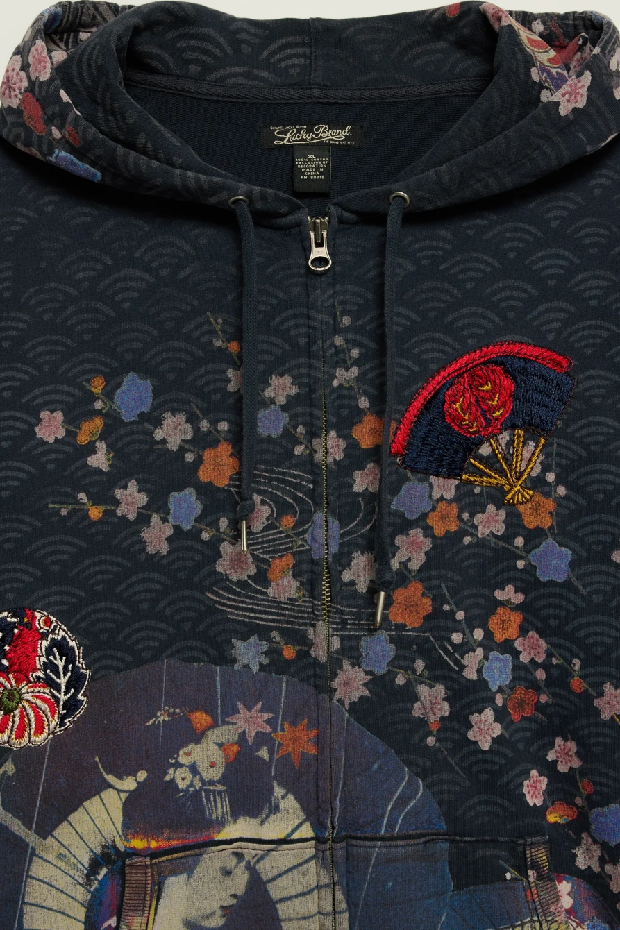 Lucky Brand Vintage Y2K Full Zip Hoodie, image 3
