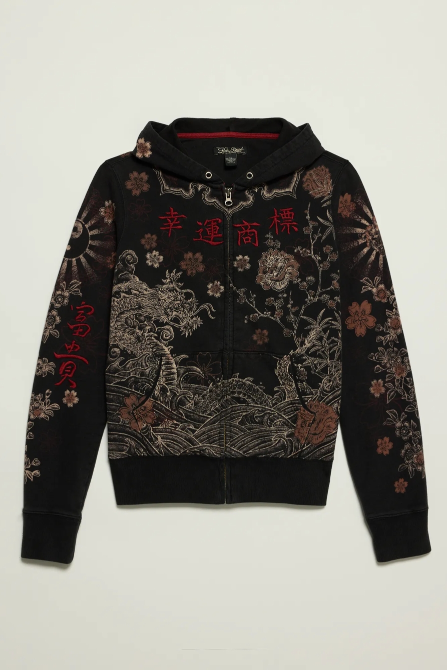 Lucky Brand Vintage Y2K Full Zip Hoodie, image 1