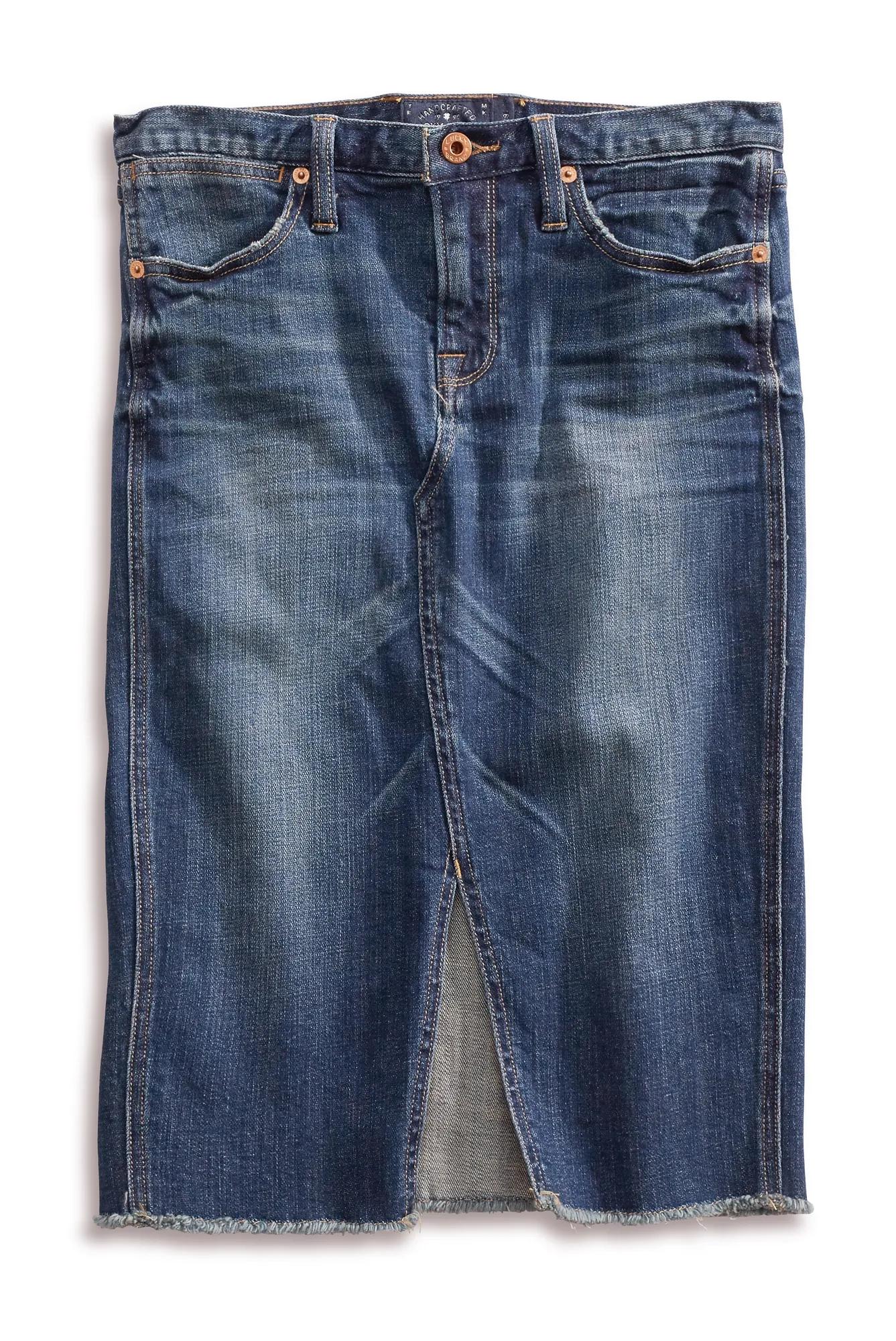 DENIM SLIT SKIRT, image 4