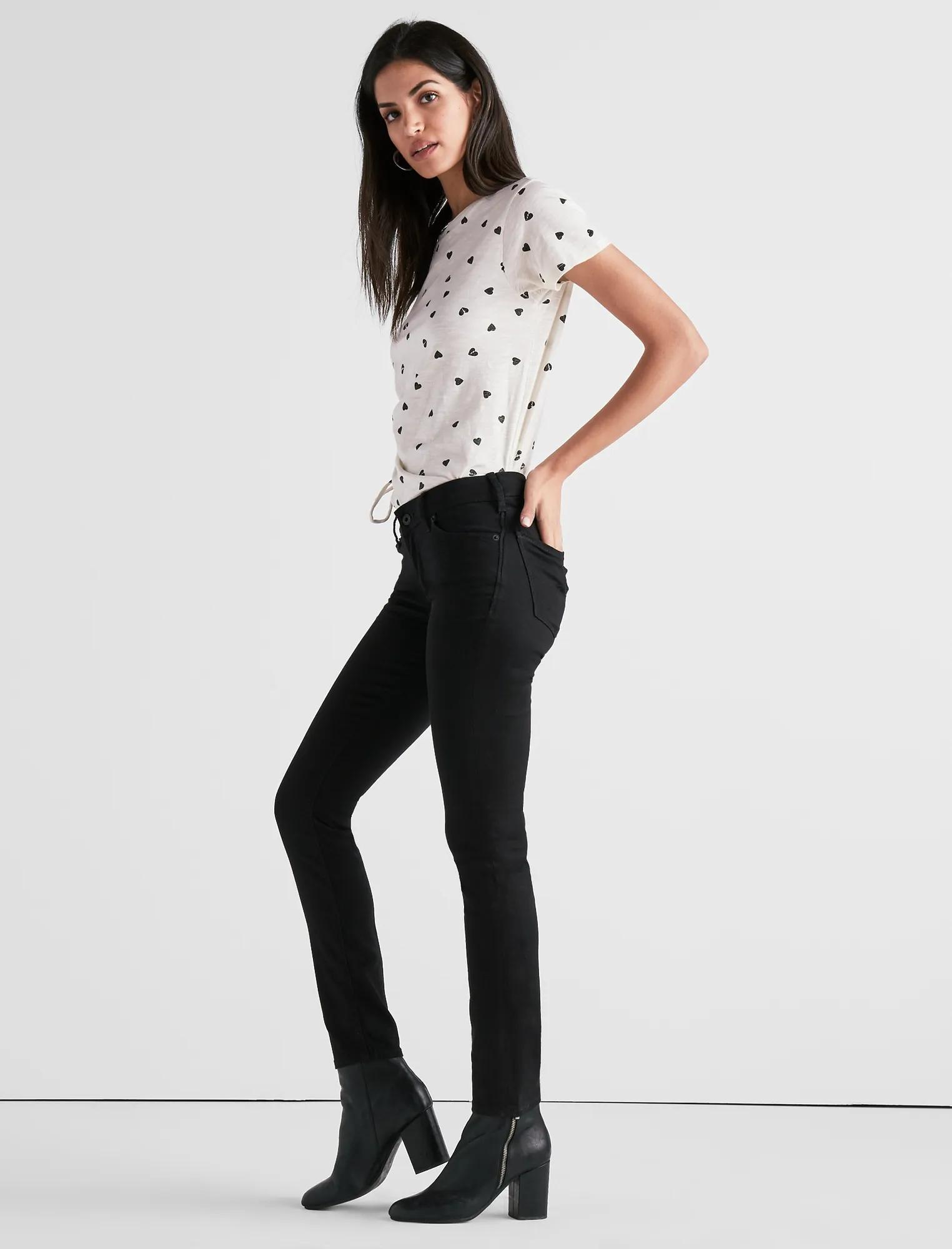 LOLITA MID RISE SKINNY JEAN IN BLACK AMBER, image 2