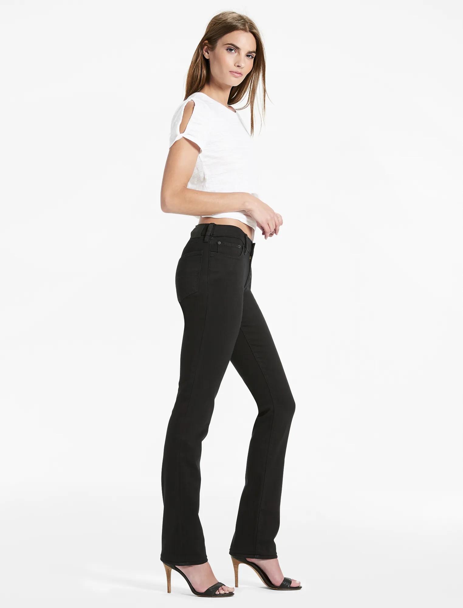 SWEET MID RISE STRAIGHT LEG JEAN IN BLACK AMBER, image 2
