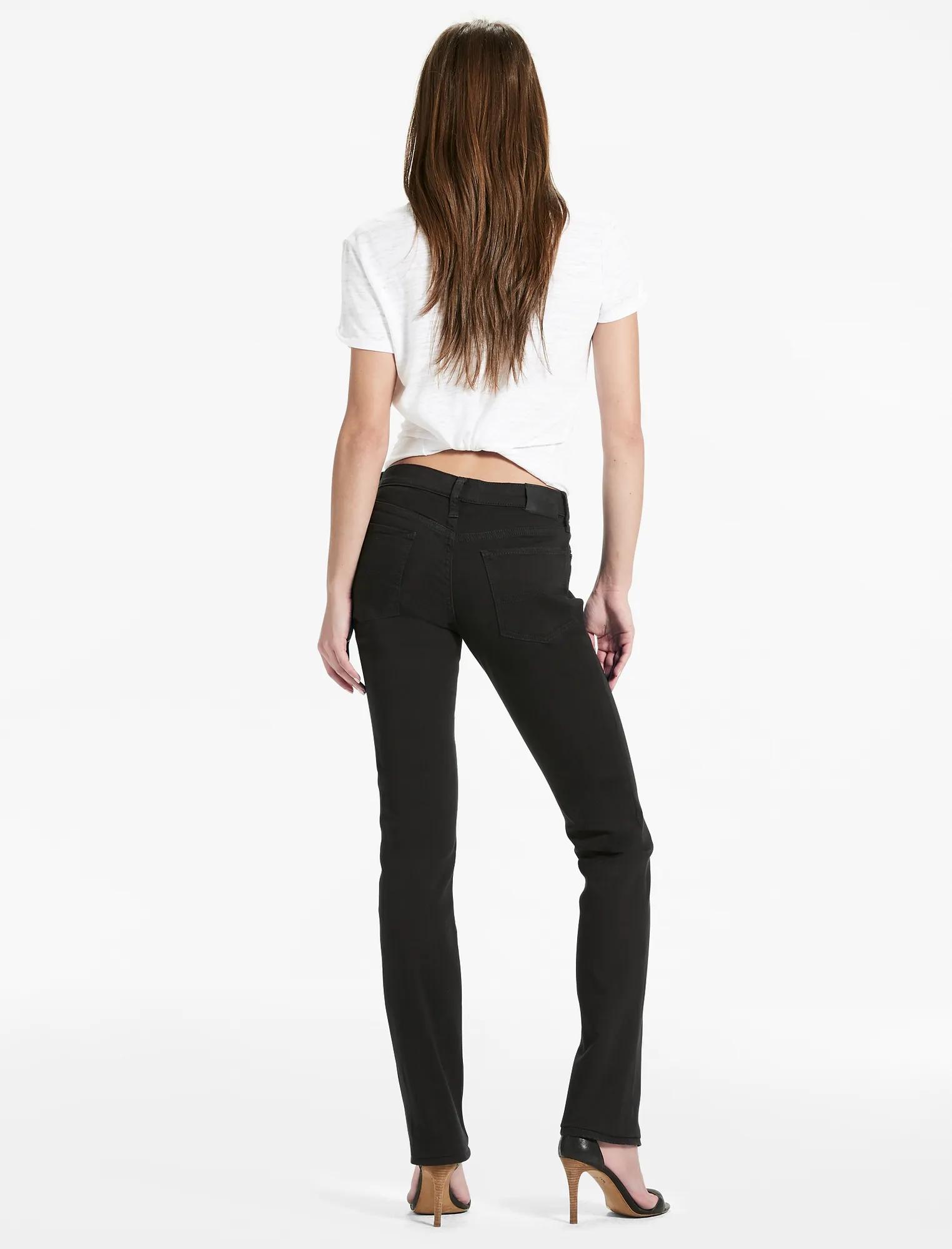 SWEET MID RISE STRAIGHT LEG JEAN IN BLACK AMBER, image 3