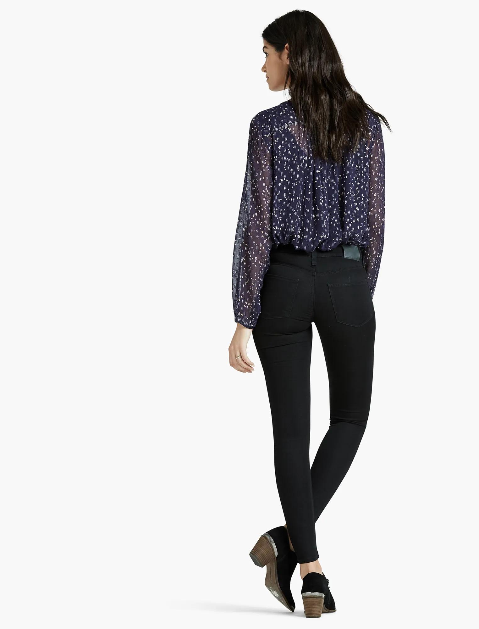 BROOKE MID RISE LEGGING JEAN IN BOHEMIAN BLACK, image 3