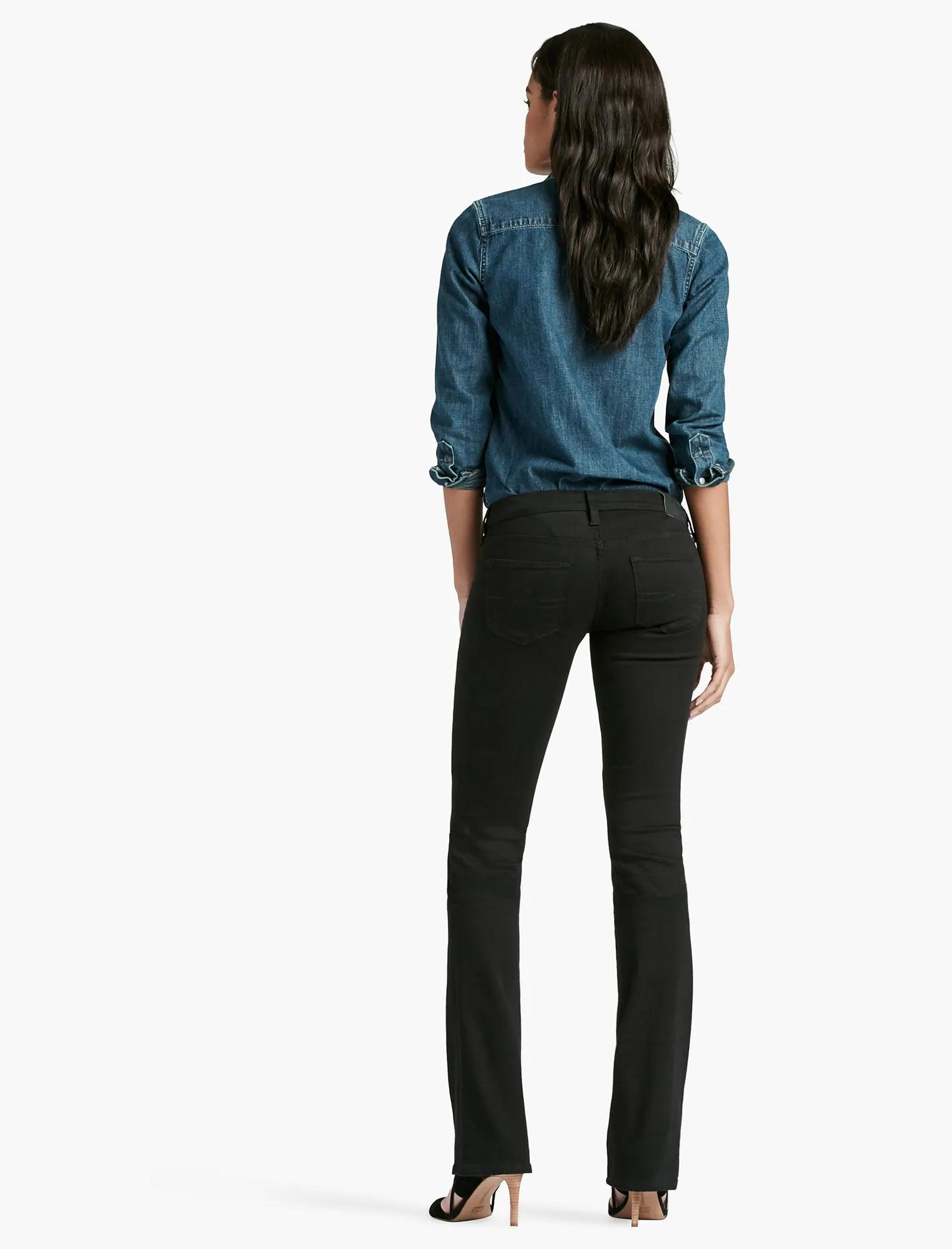 CHARLIE LOW RISE MINI BOOTCUT JEAN IN BLACK AMBER, image 3