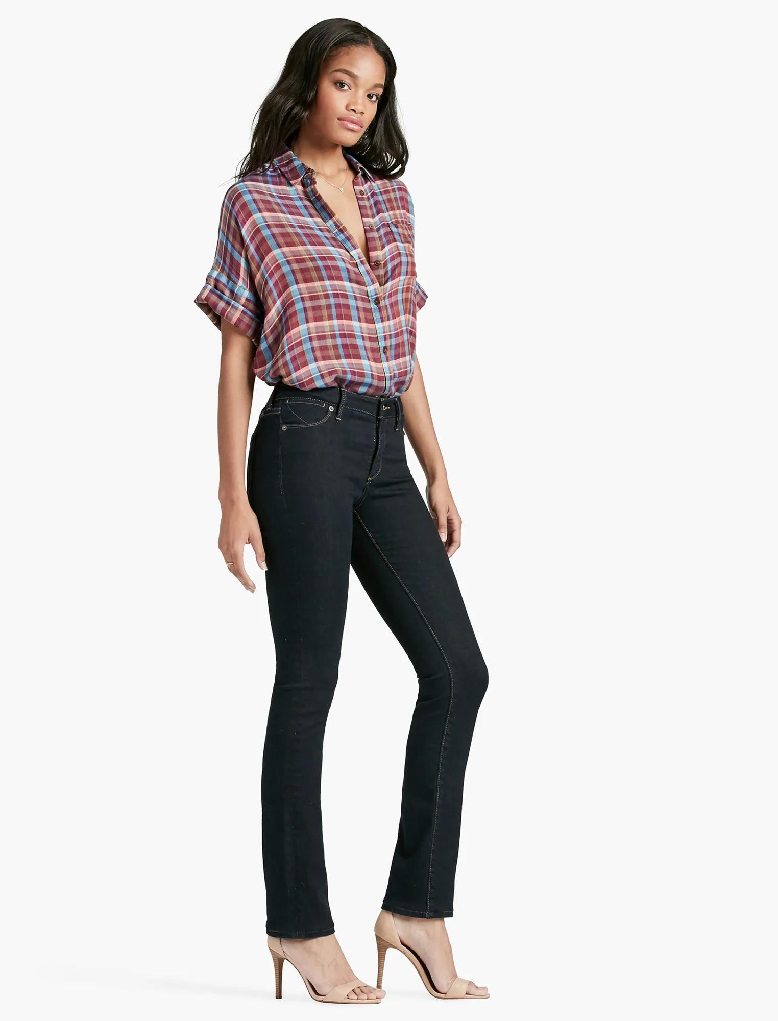 HAYDEN HIGH RISE SCULPTING STRAIGHT LEG JEAN IN LAKESHORE, image 2