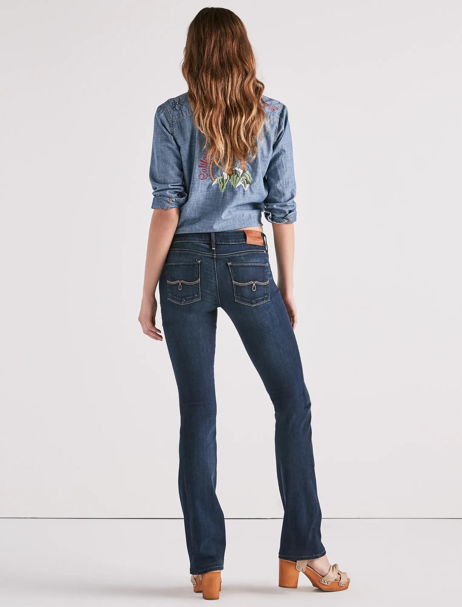 LOLITA MID RISE BOOTCUT JEAN IN SAND HILL, image 3