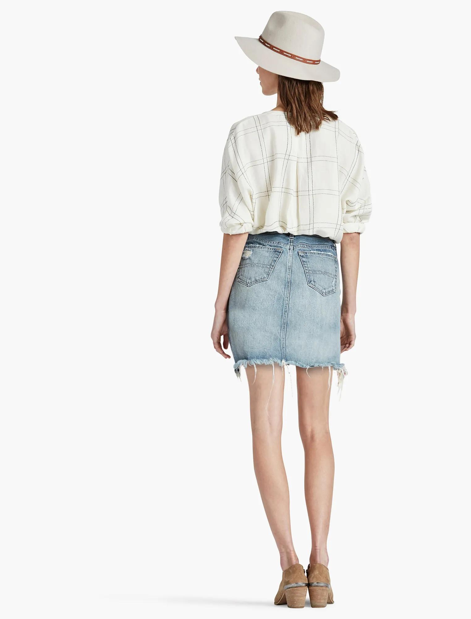 OLD FAVORITE DENIM MINI SKIRT IN AZLE, image 3