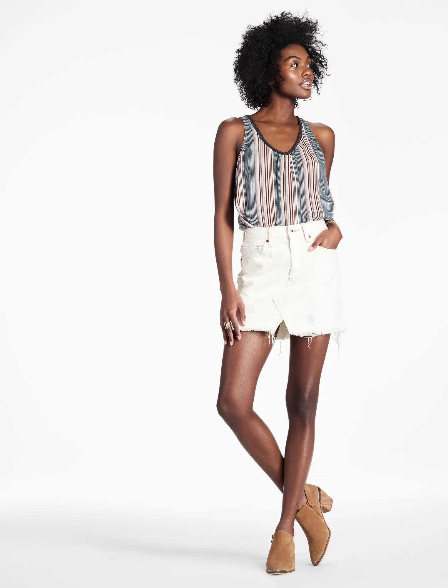 OLD FAVORITE DENIM SKIRT IN GALDEWATER, image 2