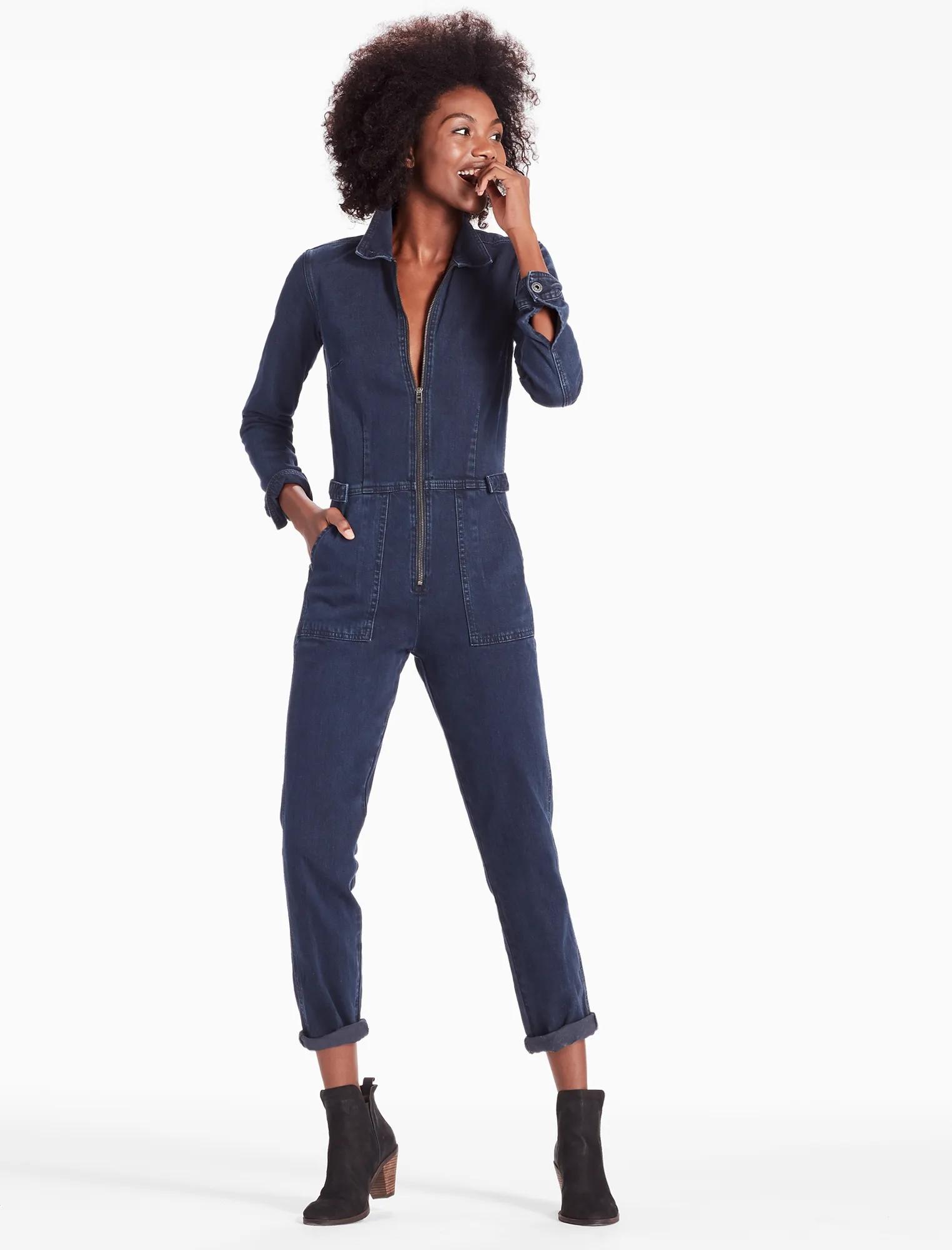 DENIM AVIATOR JUMPSUIT IN INGLESIDE, image 2