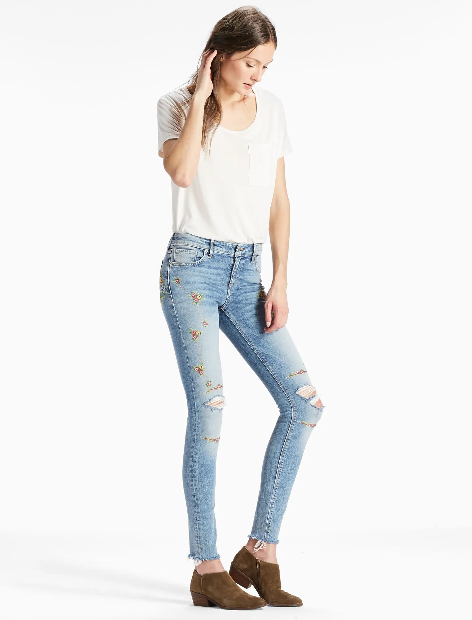 AVA MID RISE SKINNY JEAN WITH EMBROIDERY | Lucky Brand