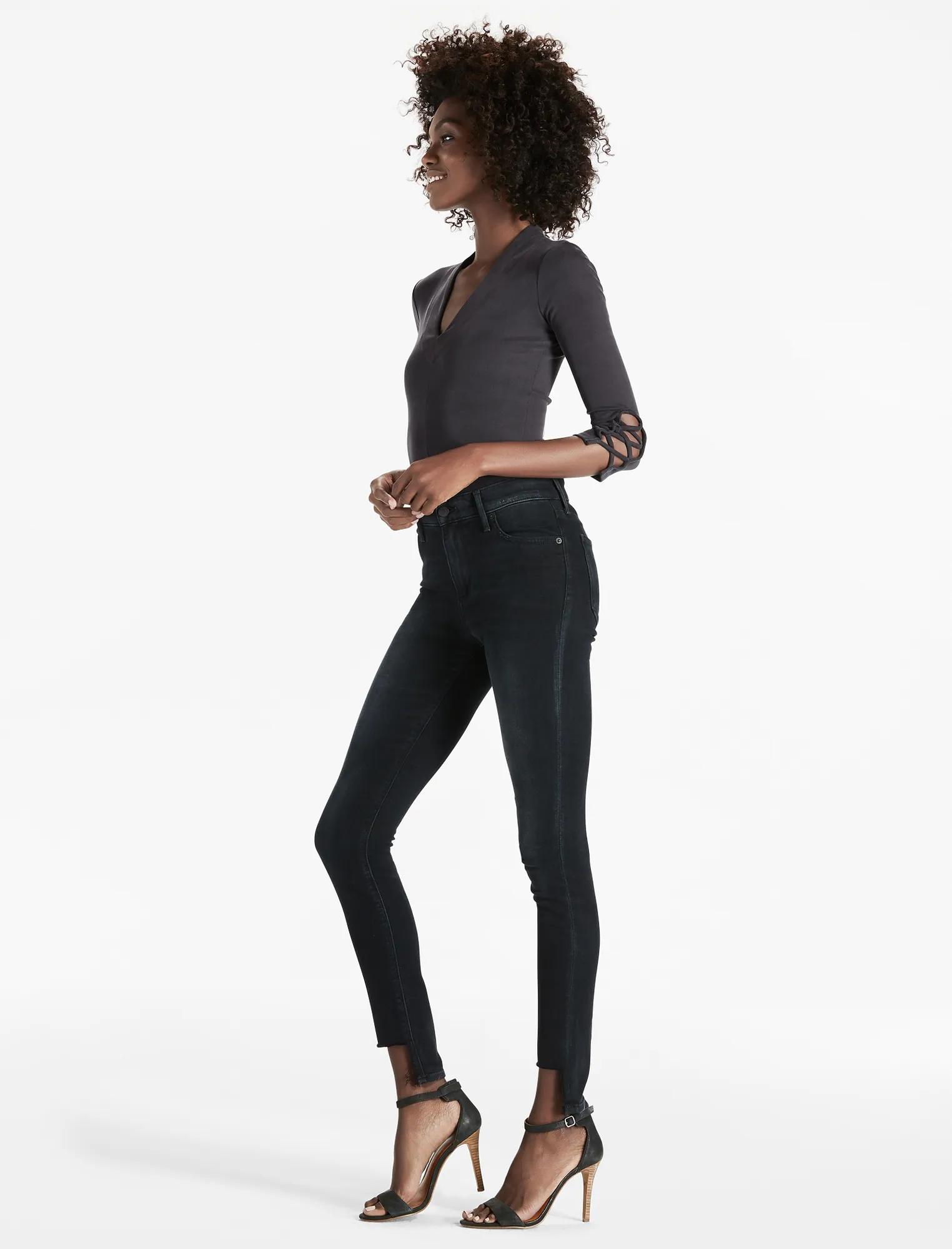 BRIDGETTE HIGH RISE STEP HEM SKINNY JEAN, image 2