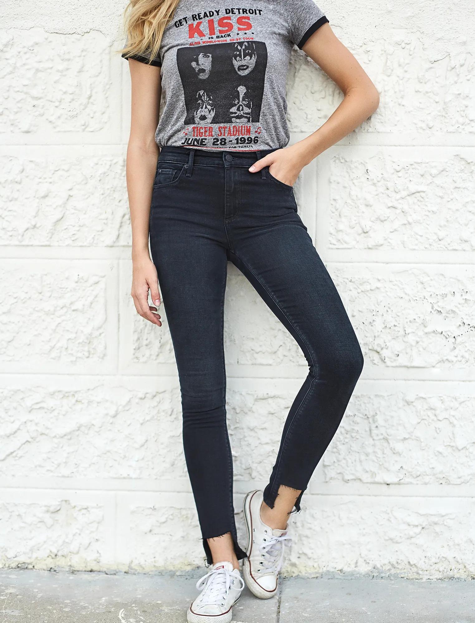 BRIDGETTE HIGH RISE STEP HEM SKINNY JEAN, image 4