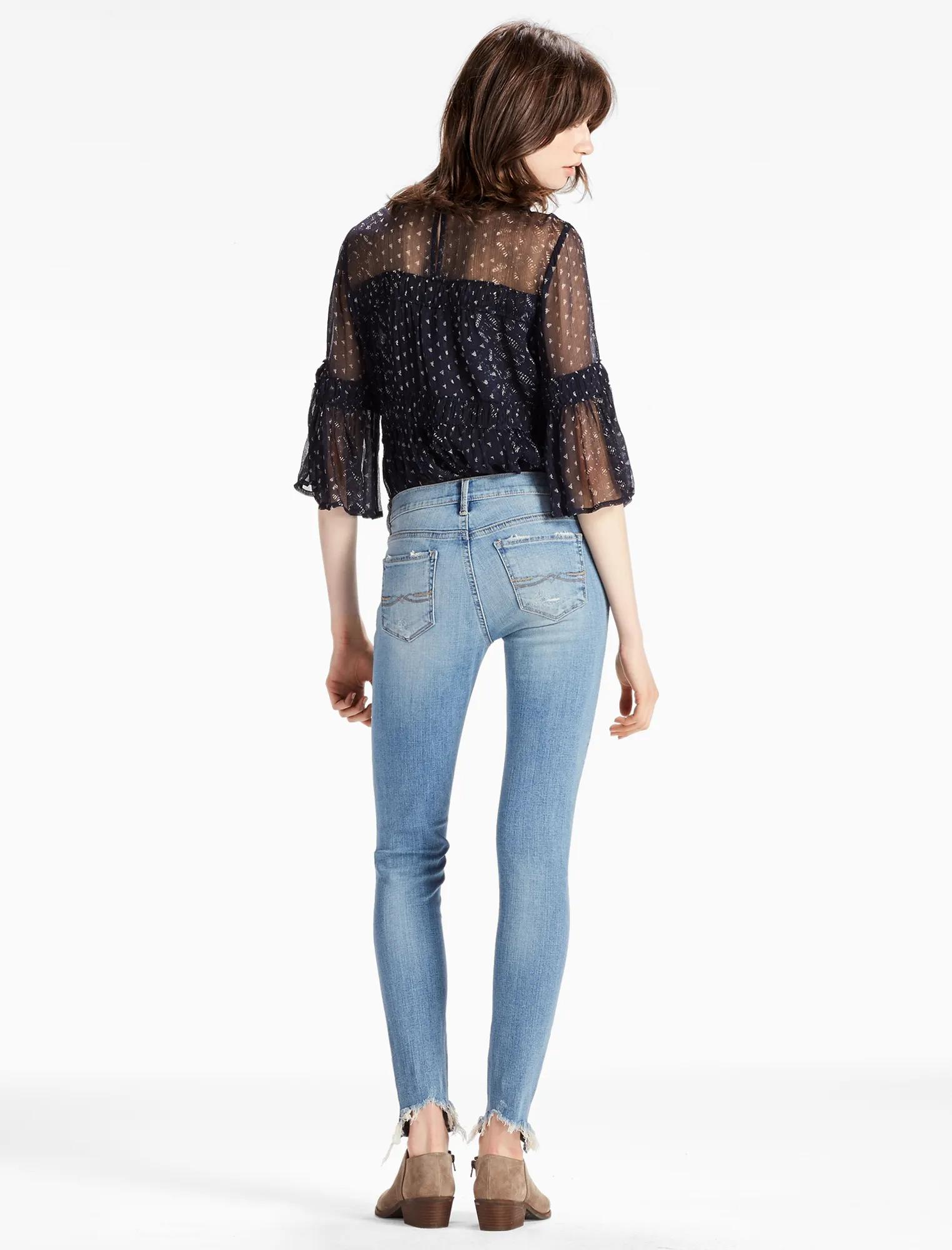 CHARLIE LOW RISE SKINNY JEAN WITH BACK CHEW HEM, image 3