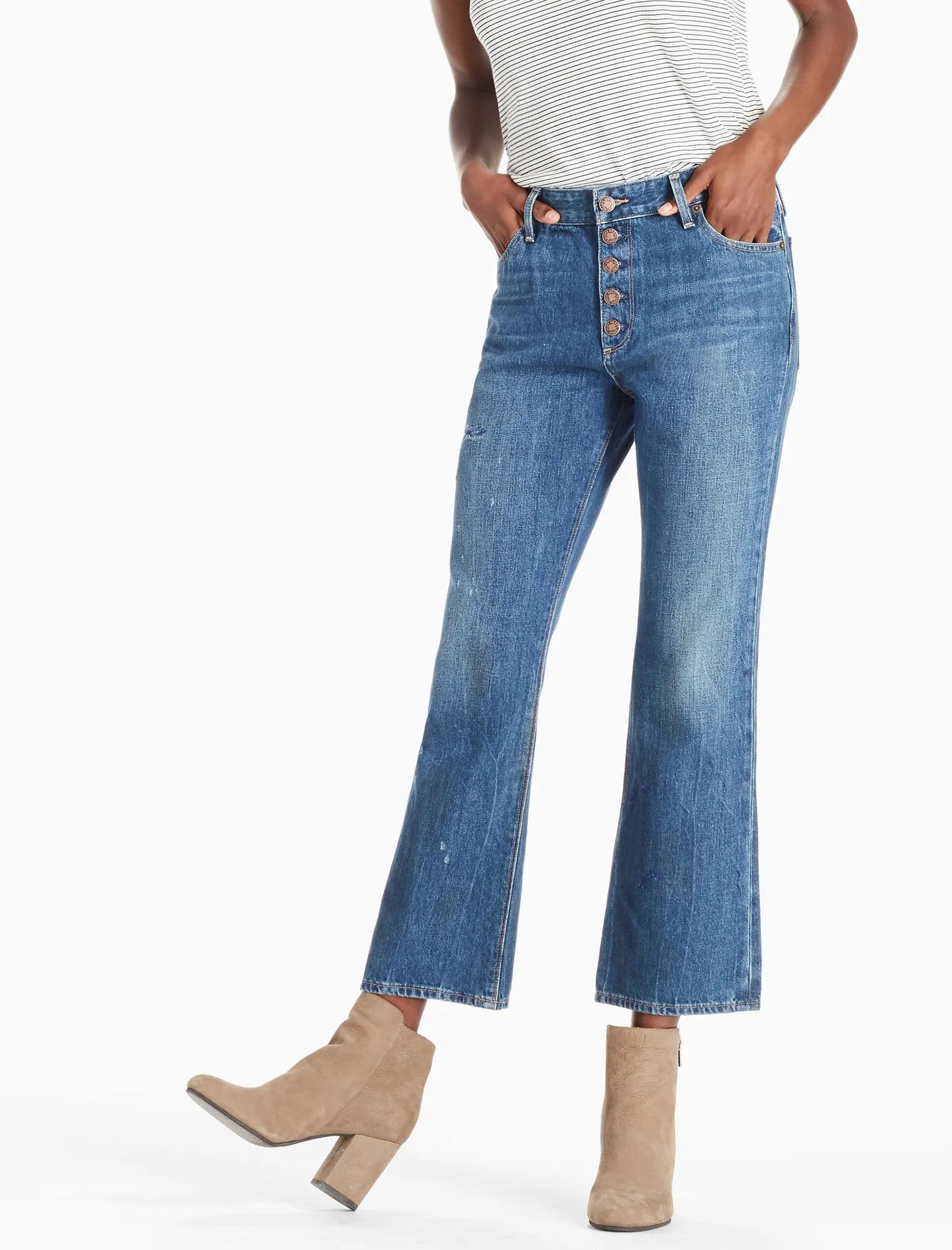 BRIDGETTE CROP FLARE JEAN IN ASTRAY, image 1