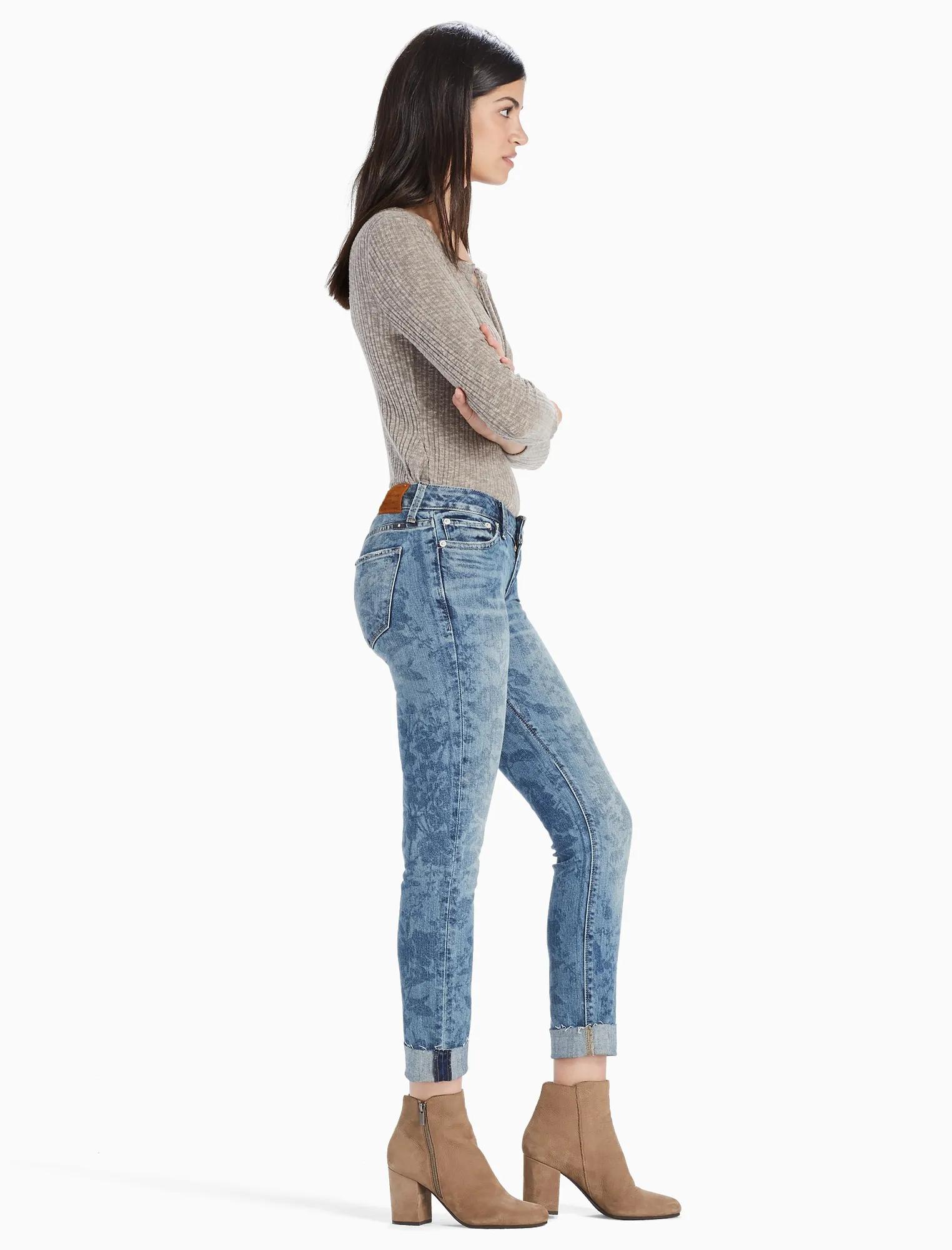 LOLITA MID RISE SKINNY JEAN IN FLORAL PRINT, image 2