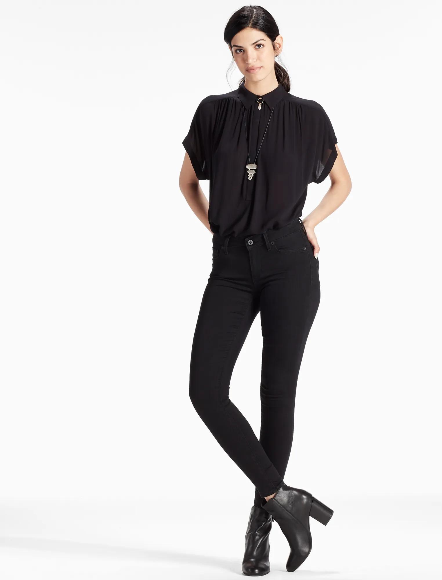 SASHA SUPER SKINNY MID RISE LEGGING JEAN IN BOHEMIAN BLACK, image 2