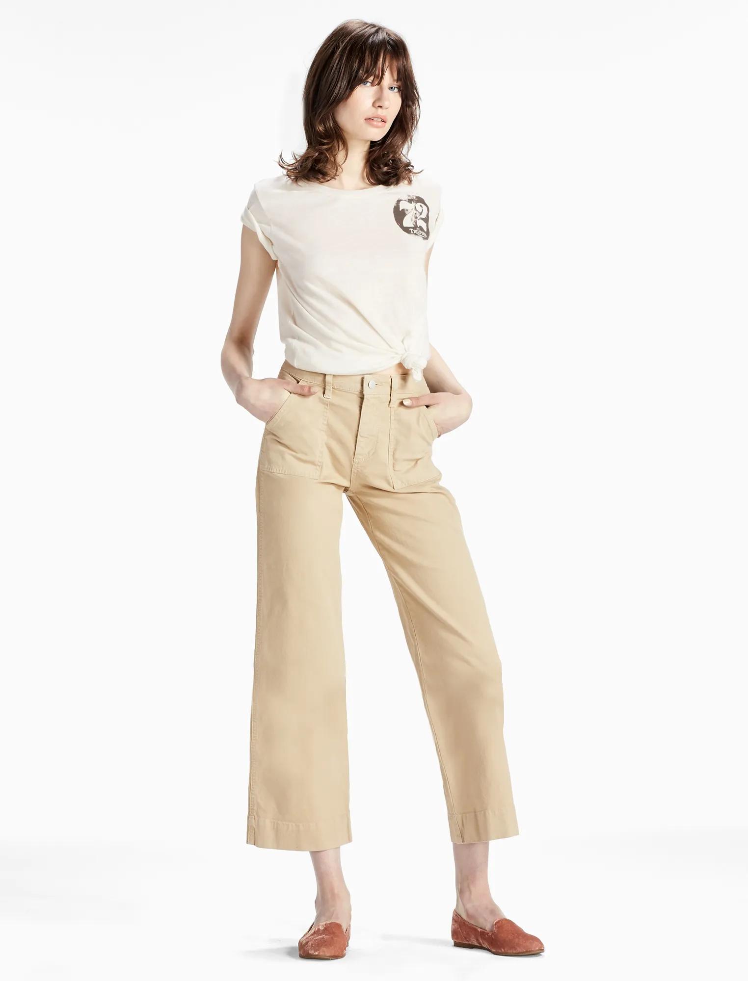 WIDE LEG UTILITY CROP JEAN, image 2