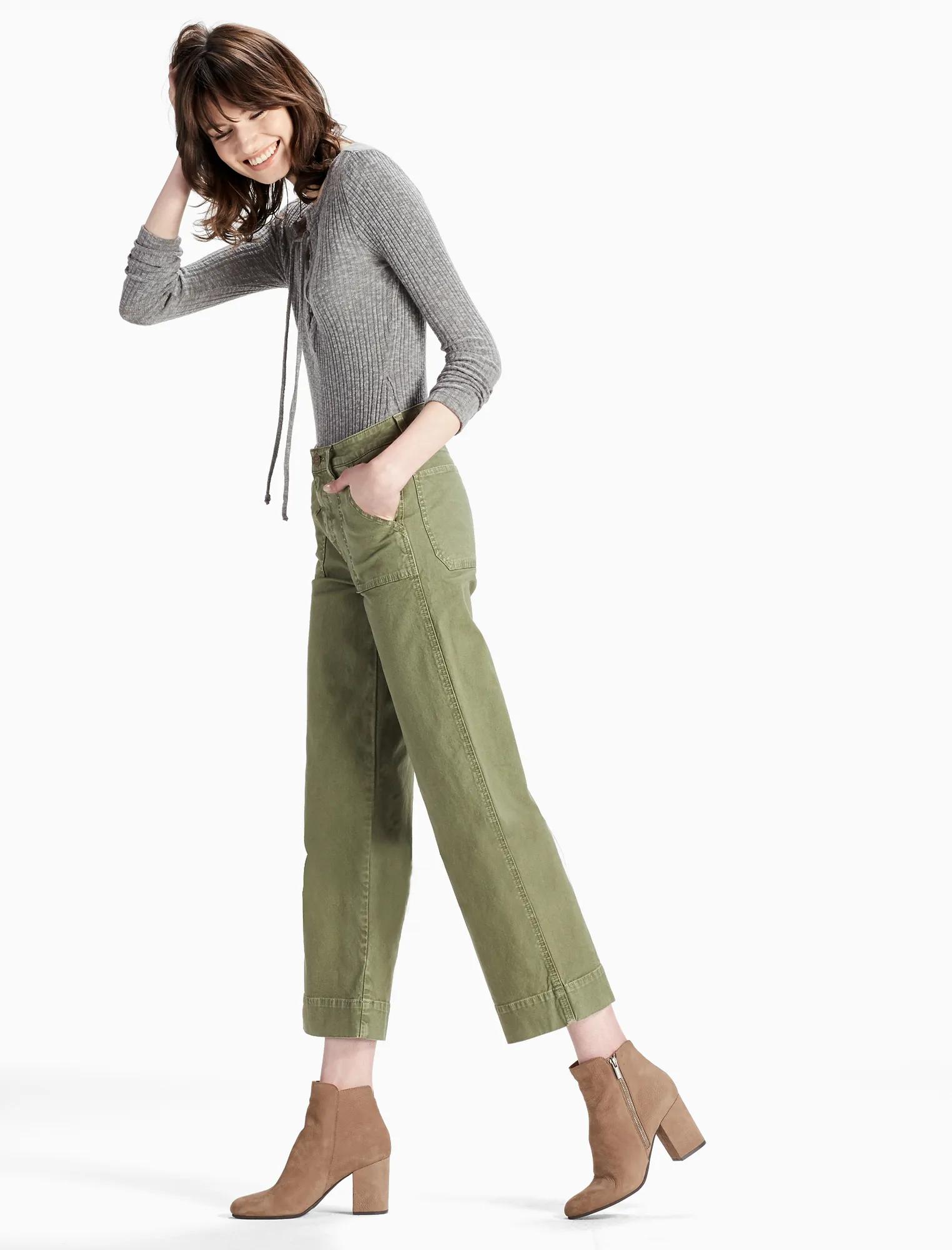 WIDE LEG UTILITY CROP JEAN, image 2