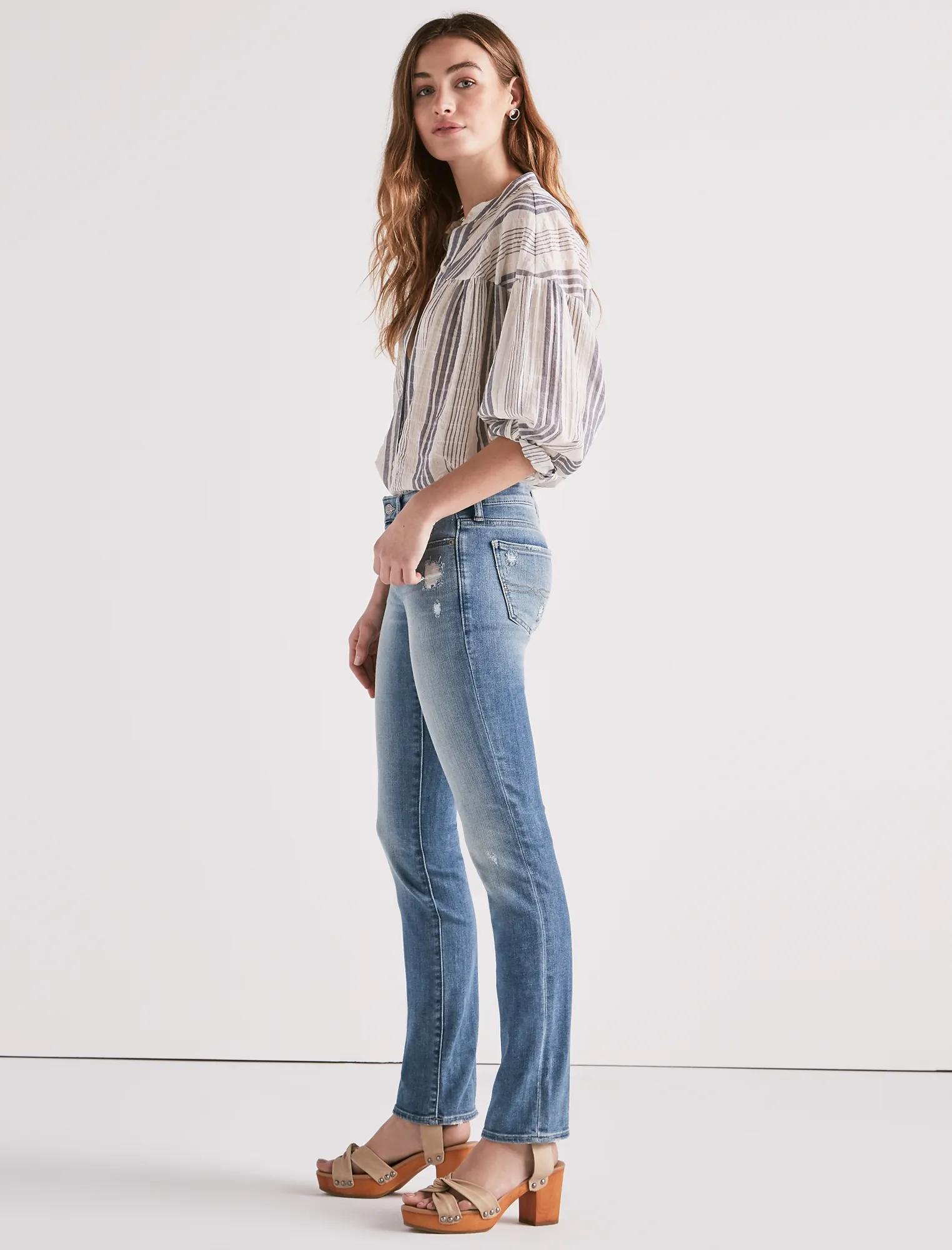 SWEET MID RISE STRAIGHT LEG JEAN IN GRANGER, image 2