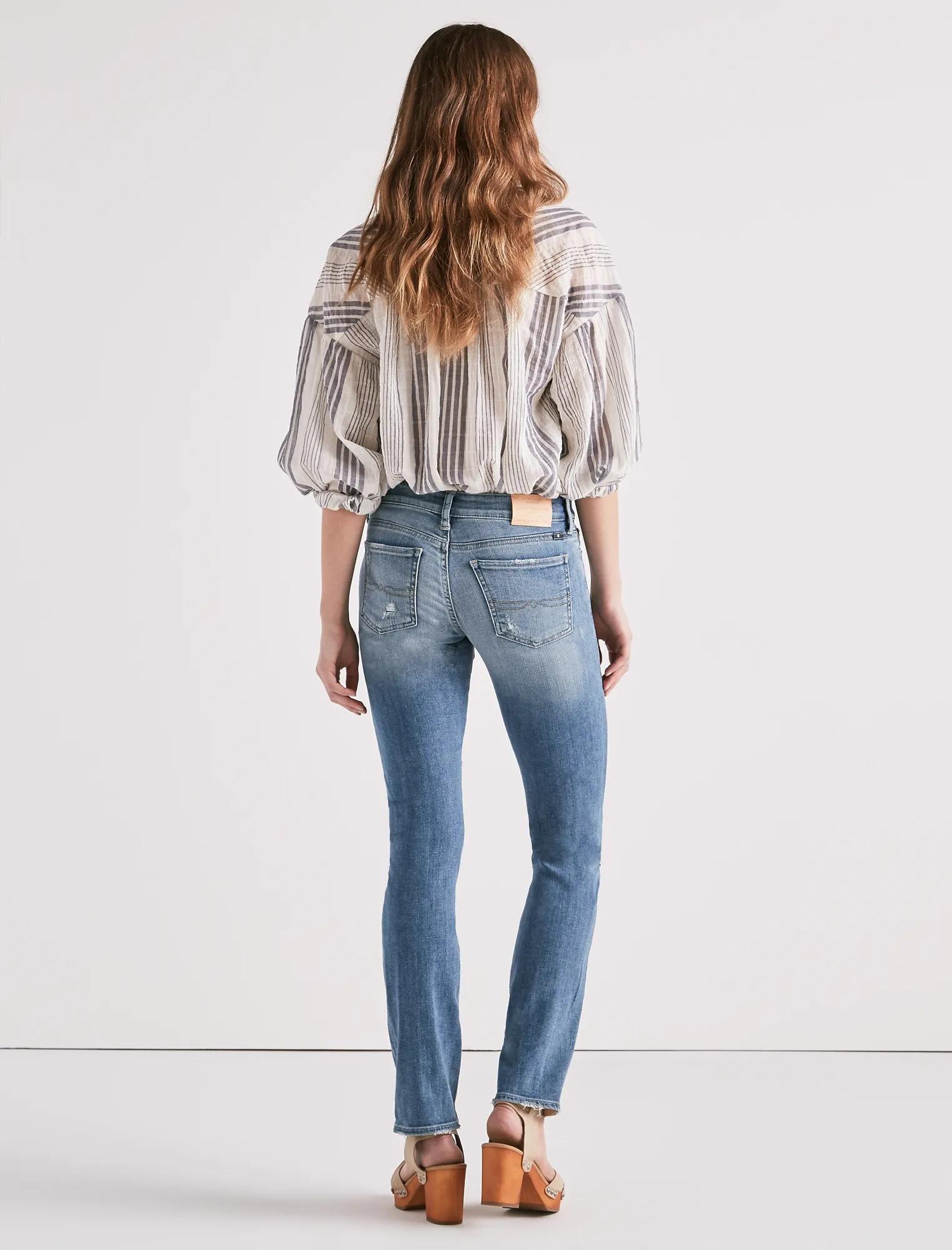 SWEET MID RISE STRAIGHT LEG JEAN IN GRANGER, image 3