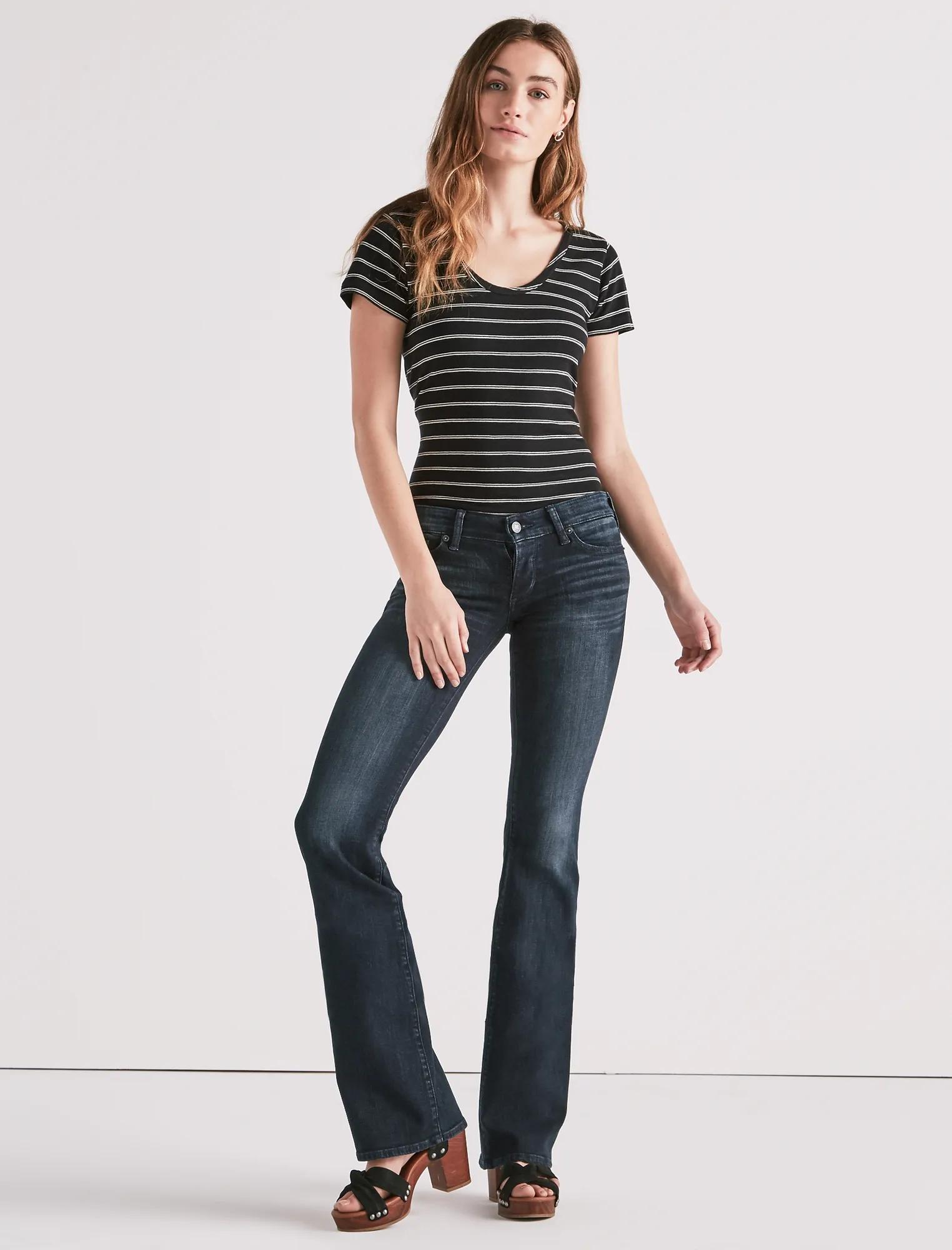 LIL MAGGIE LOW RISE FLARE JEAN IN HUXLEY, image 2