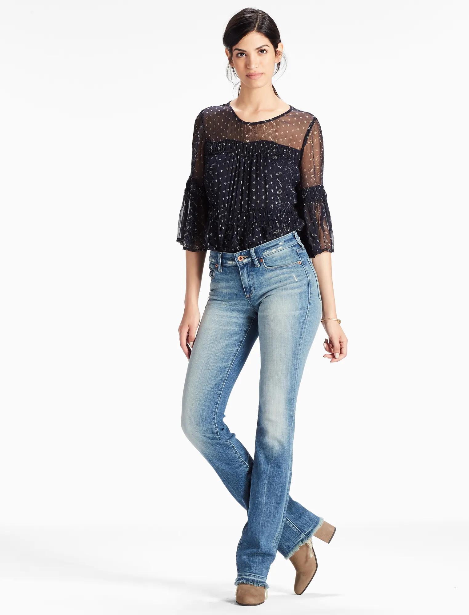 SWEET MID RISE RELEASED HEM BOOTCUT JEAN, image 2