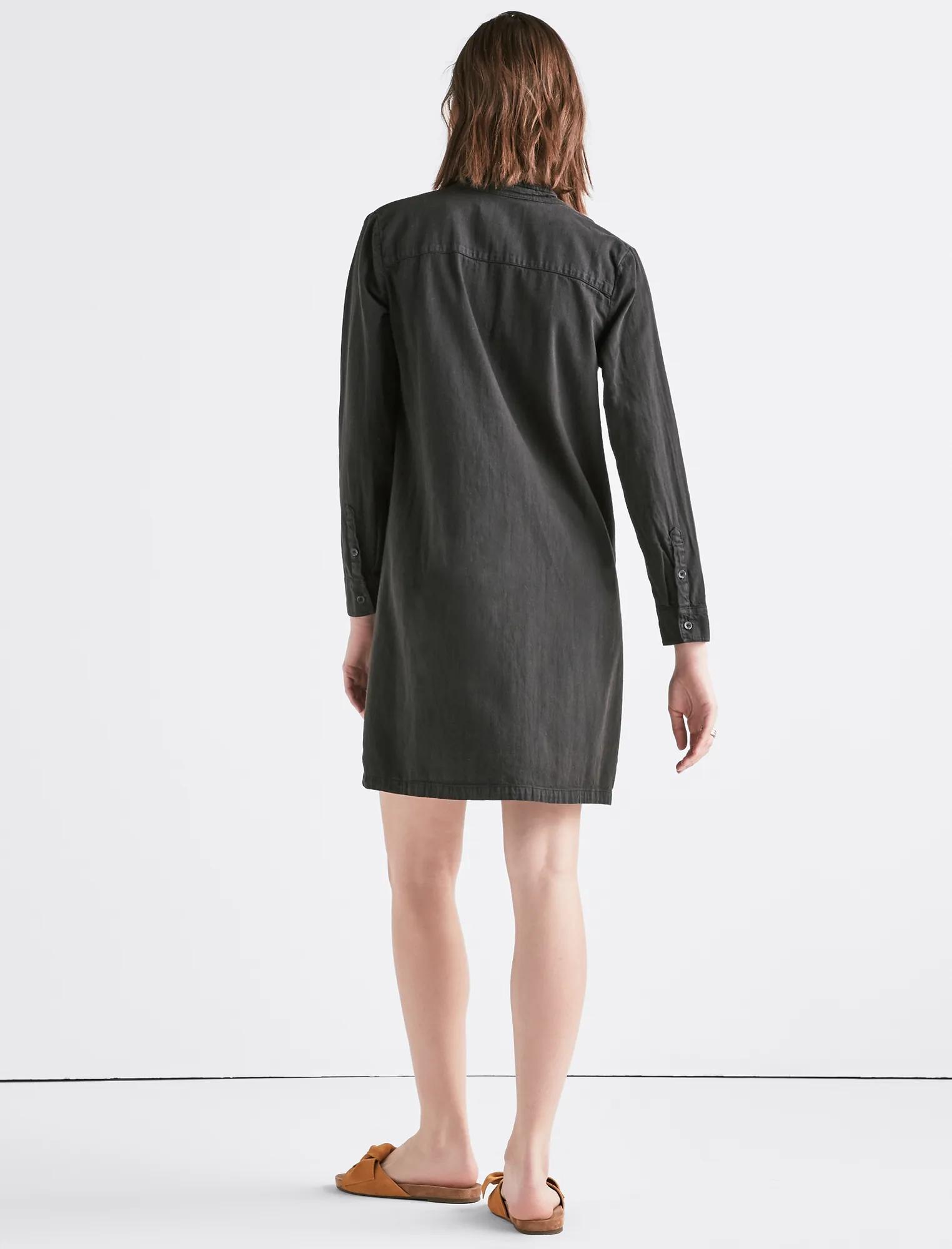 DENIM POPOVER DRESS, image 3
