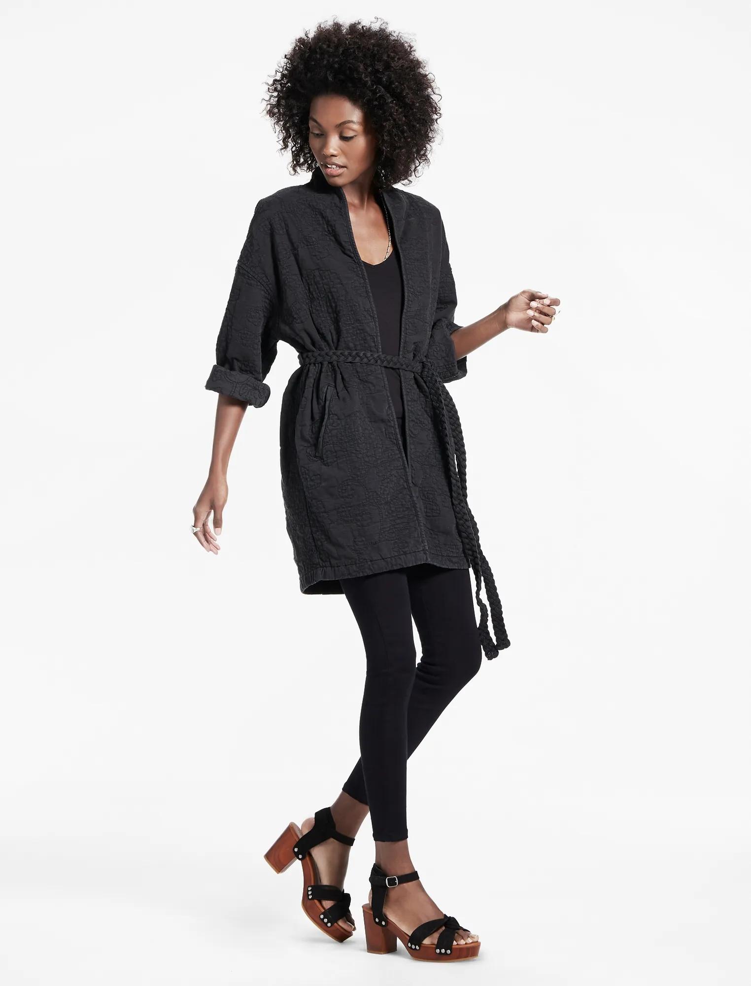 FLORAL QUILTED KIMONO, image 2