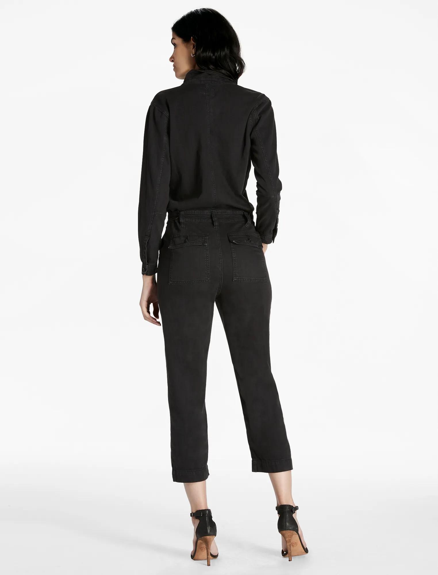 BLACK DENIM BOILERSUIT IN BELICE, image 3
