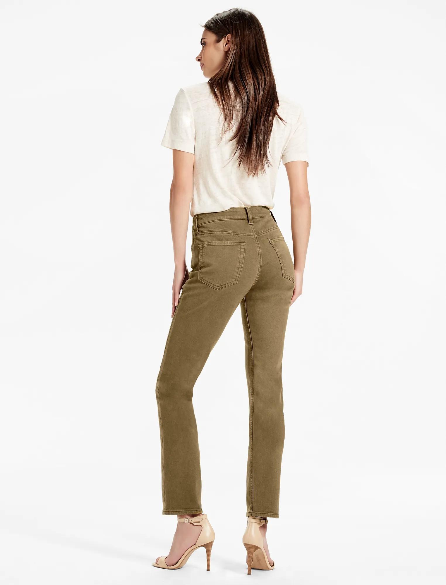 BRIDGETTE HIGH RISE SLIM STRAIGHT JEAN IN ABBEYFIELD, image 3