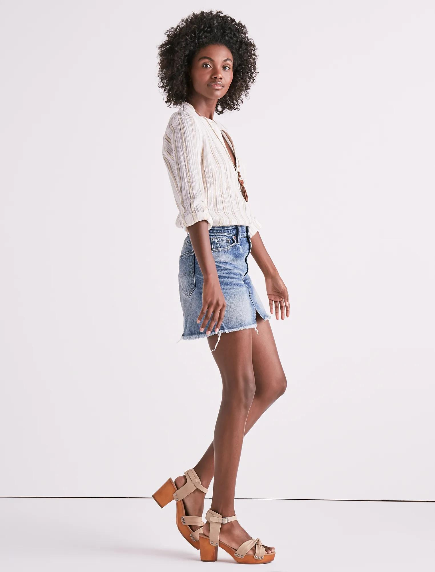 OLD FAVORITE DENIM MINI SKIRT, image 2
