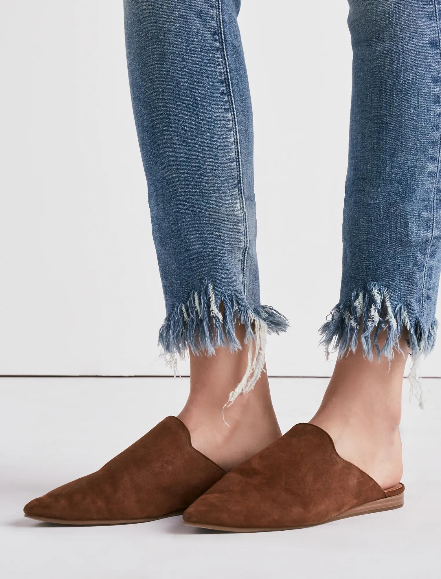 LOLITA MID RISE SKINNY JEAN WITH FRINGED HEM, image 4