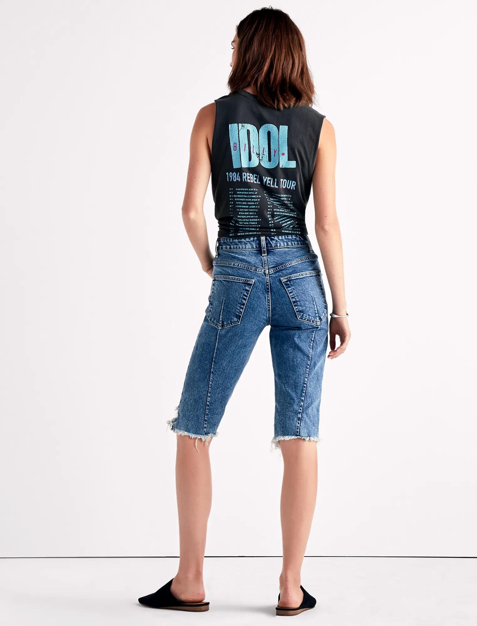 BERMUDA SHORT WITH DESTROYED HEM, image 3