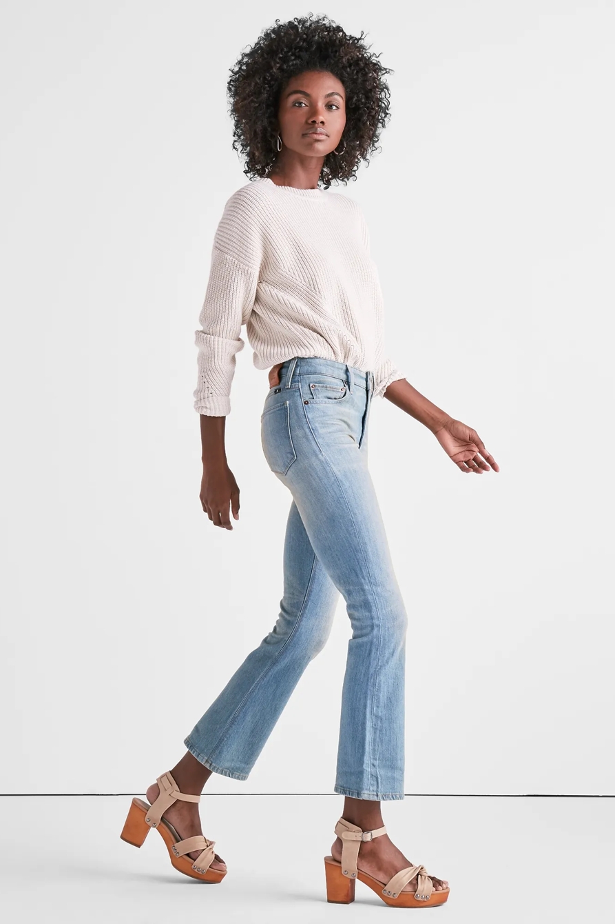 BRIDGETTE HIGH RISE CROPPED BOOT JEAN IN SEACLIFF, image 2