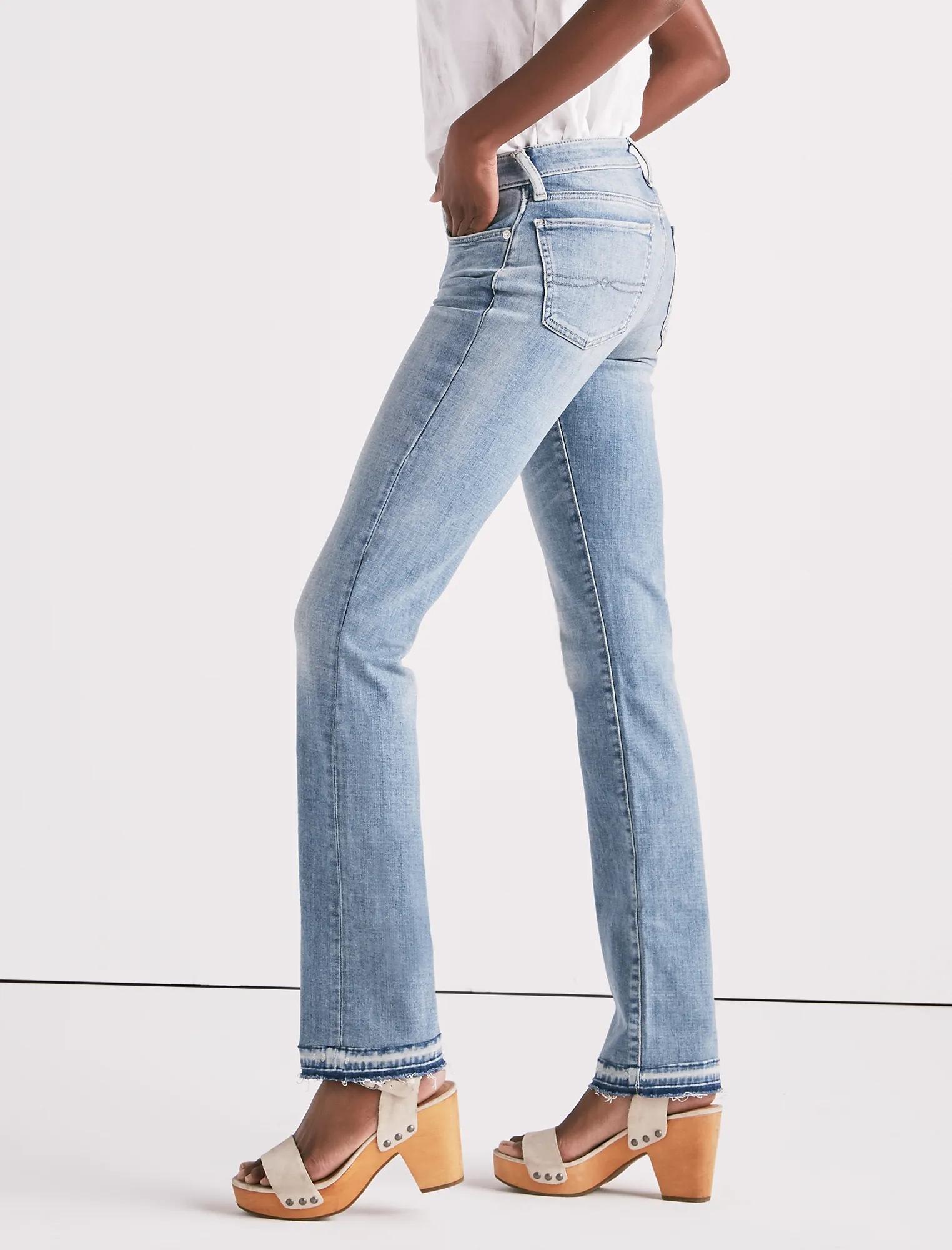 SWEET MID RISE STRAIGHT LEG JEAN WITH RELEASED HEM, image 1