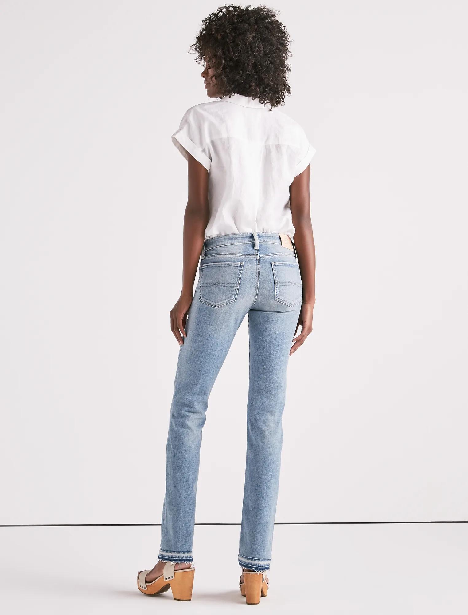 SWEET MID RISE STRAIGHT LEG JEAN WITH RELEASED HEM, image 3