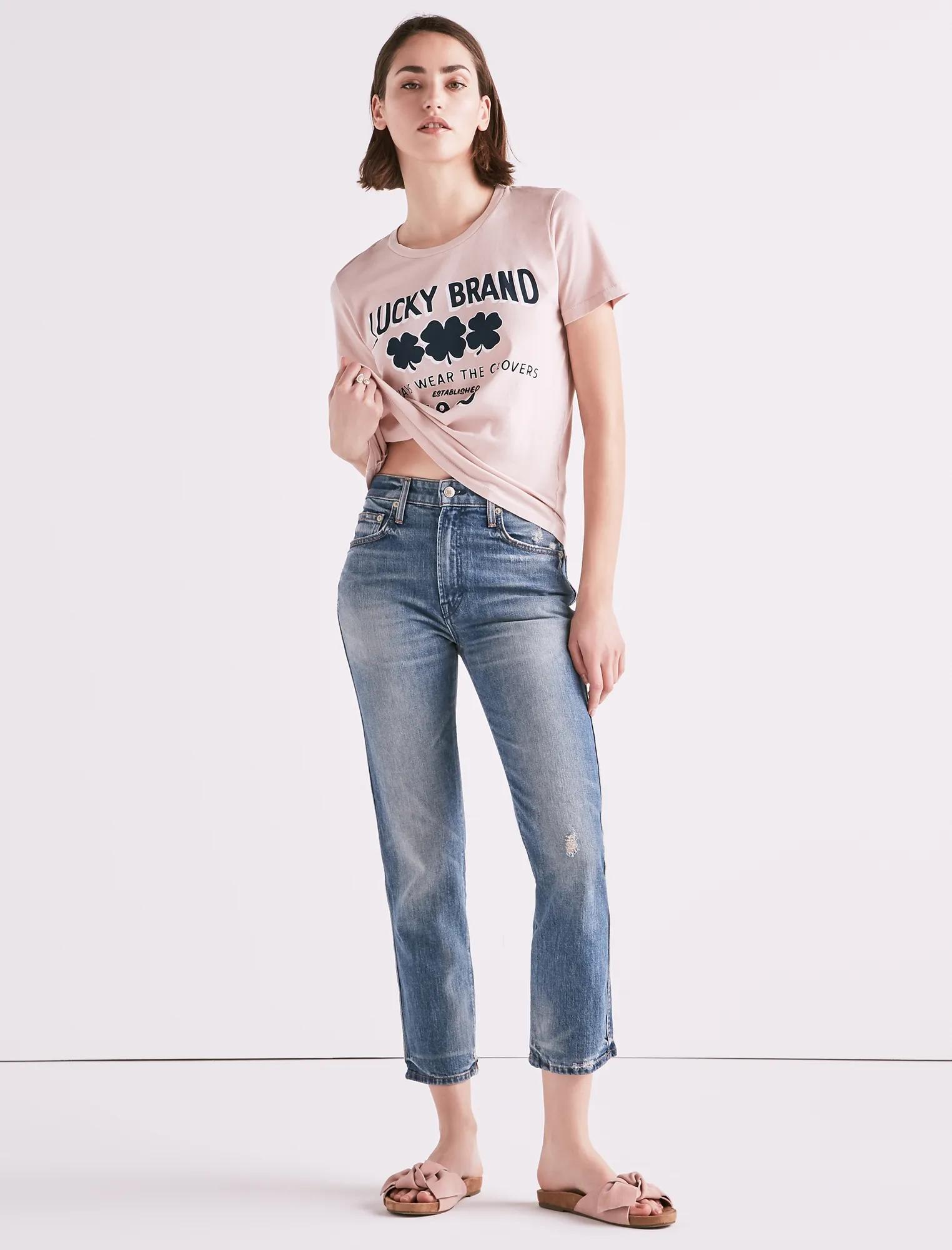 MADE IN L.A. LUCKY PINS HIGH RISE JEAN IN WILKINS, image 2