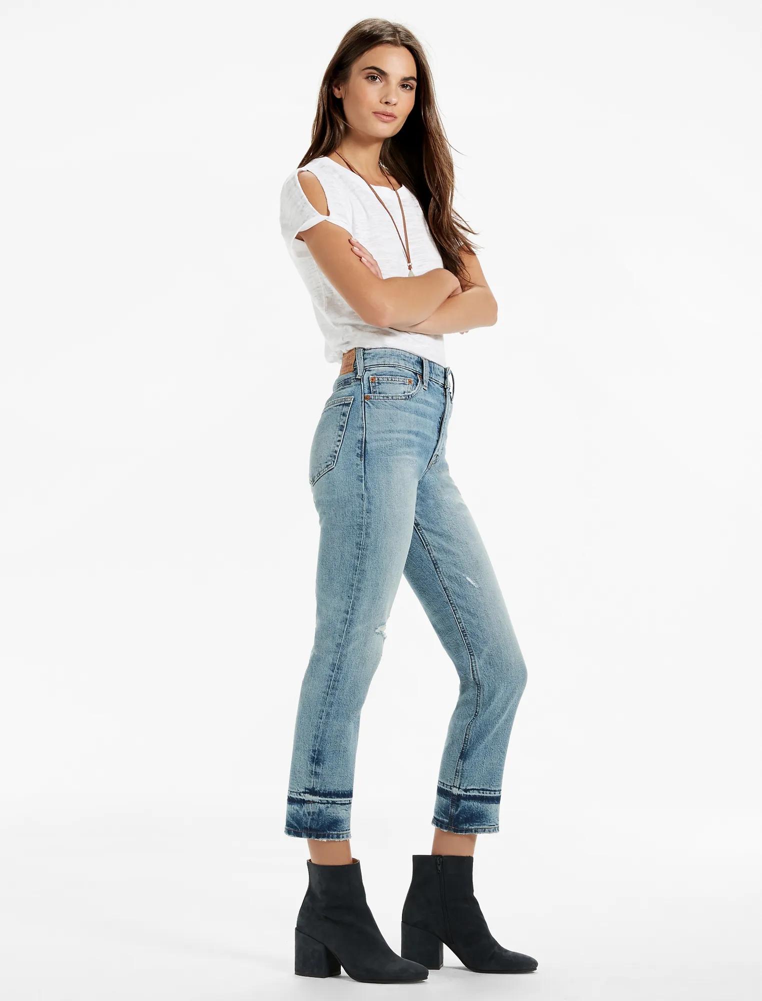 BRIDGETTE HIGH RISE CROPPED BOOT JEAN IN HUNT, image 1