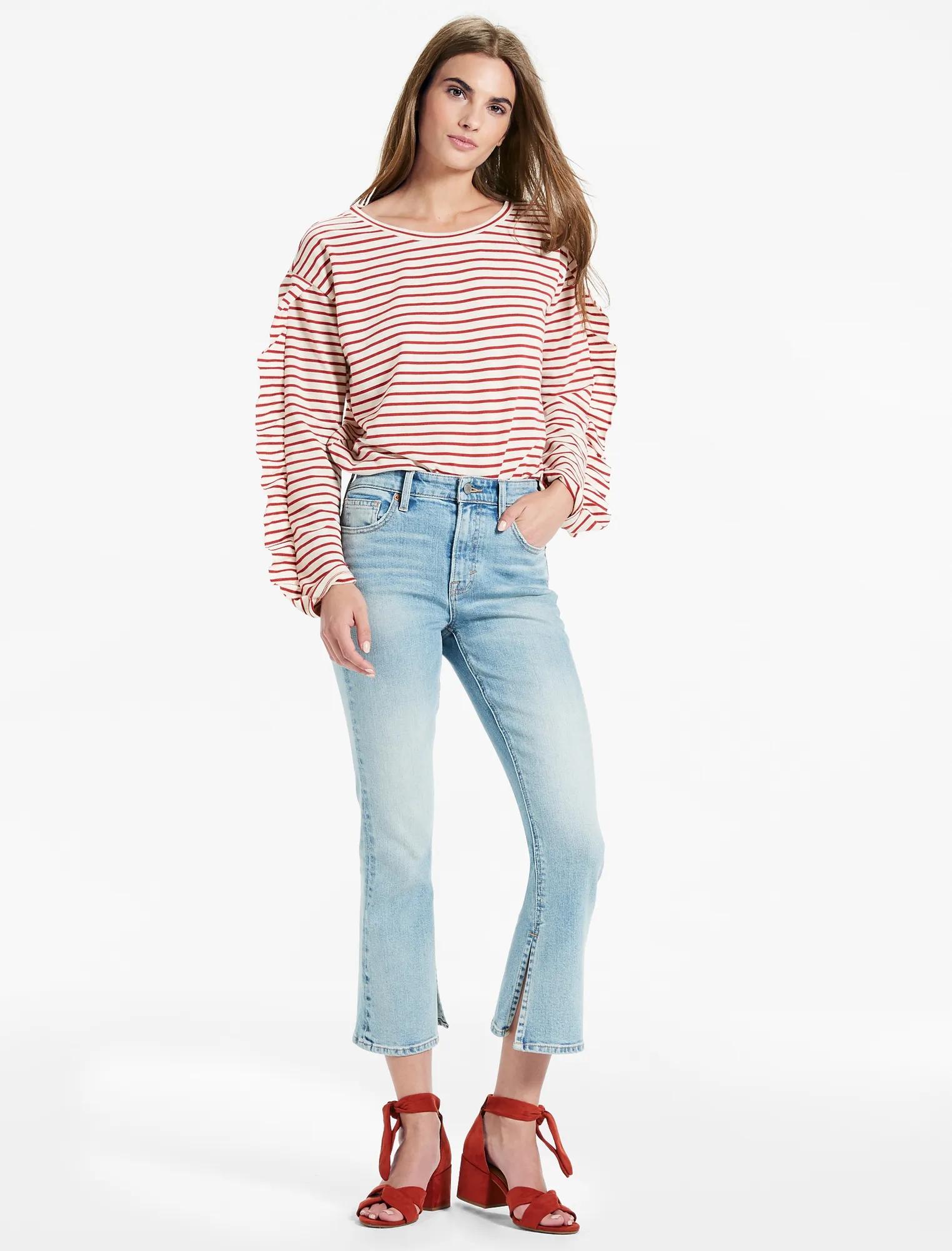 BRIDGETTE HIGH RISE JEAN WITH SIDE SLIT, image 2