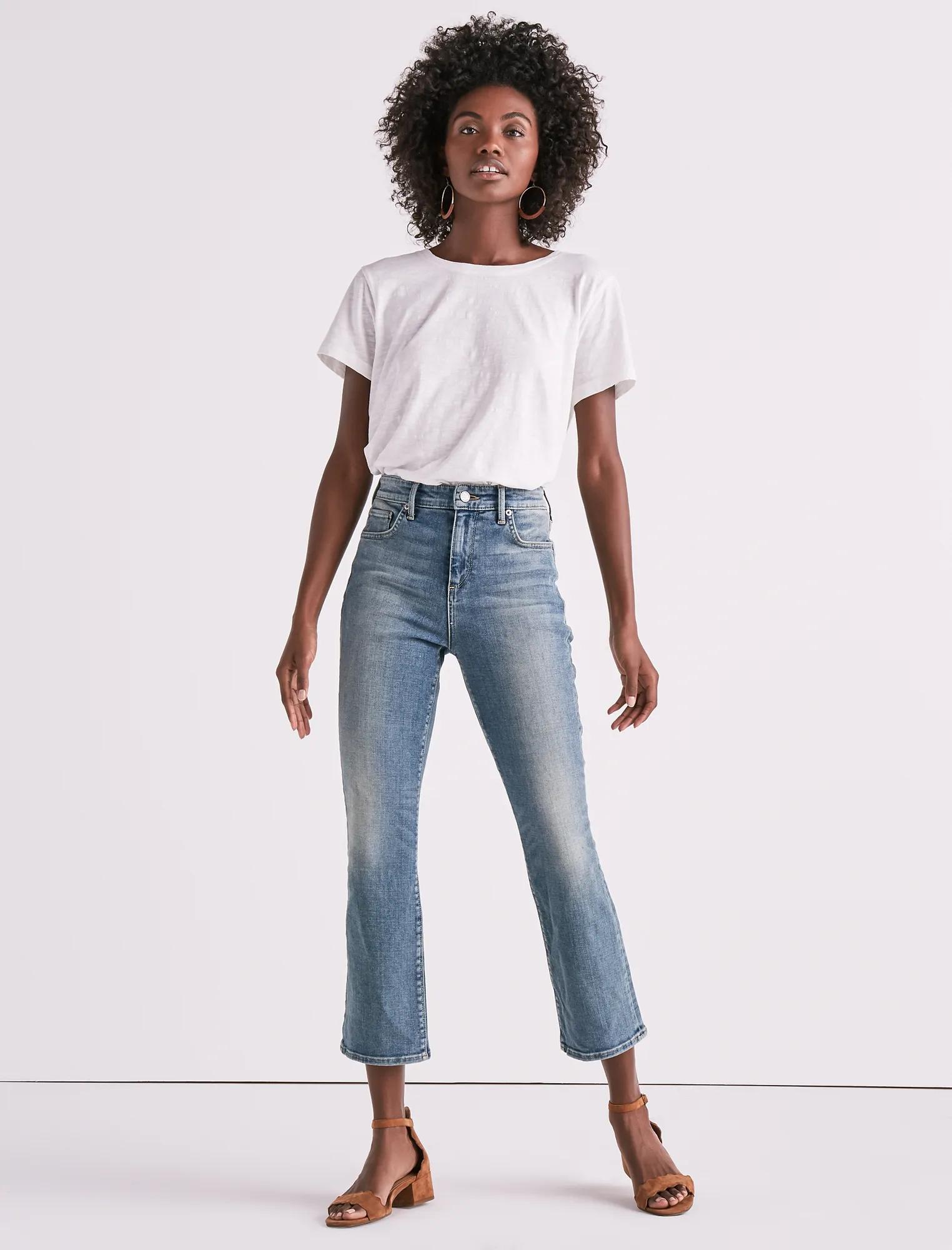 BRIDGETTE HIGH RISE CROP FLARE JEAN IN RIO RANCHO, image 2