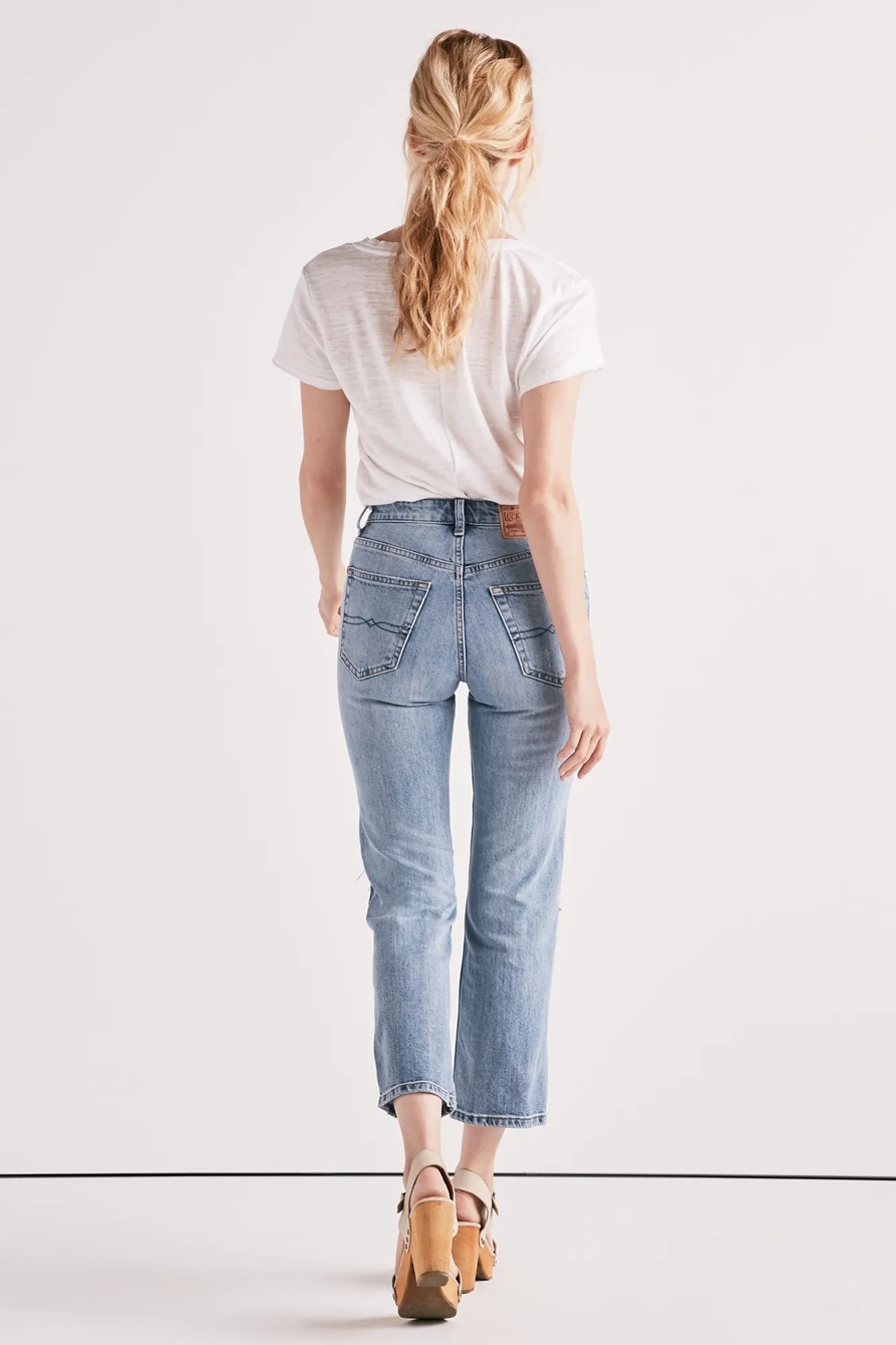 Lucky Pins High Rise Shrunken Boot Jean, image 3