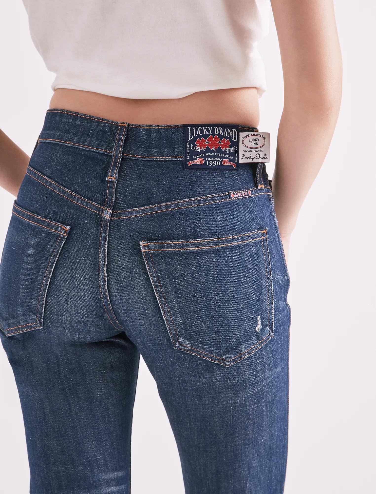 MADE IN L.A. LUCKY PINS HIGH RISE JEAN IN STARK, image 4