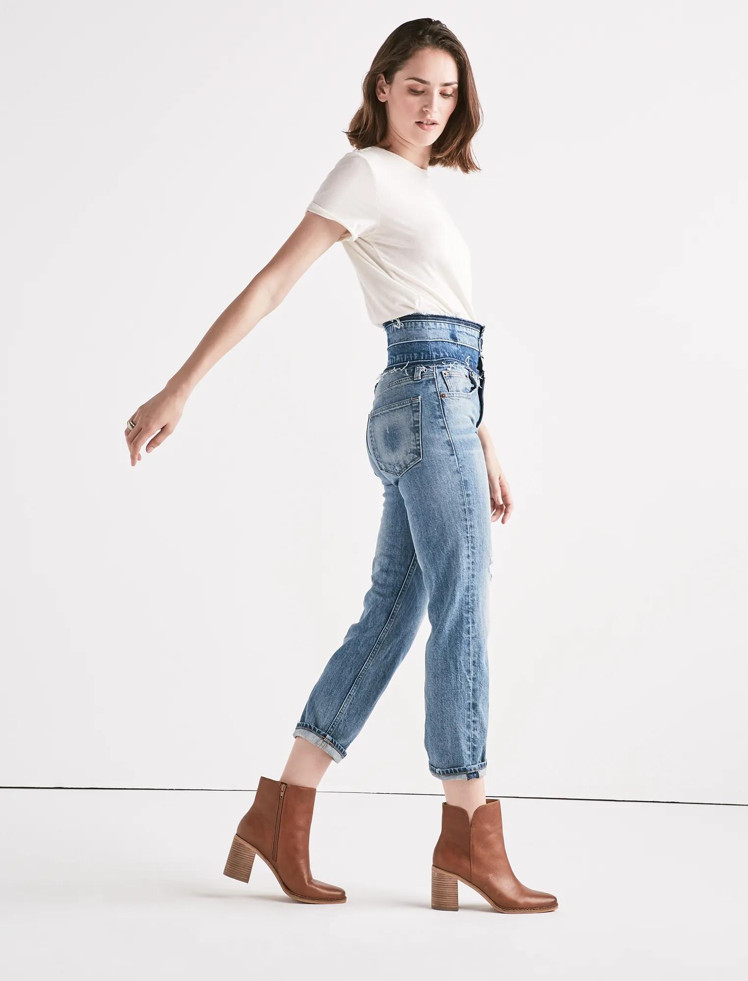Remade High Rise Lucky Pins Stacked Waist Jean, image 2