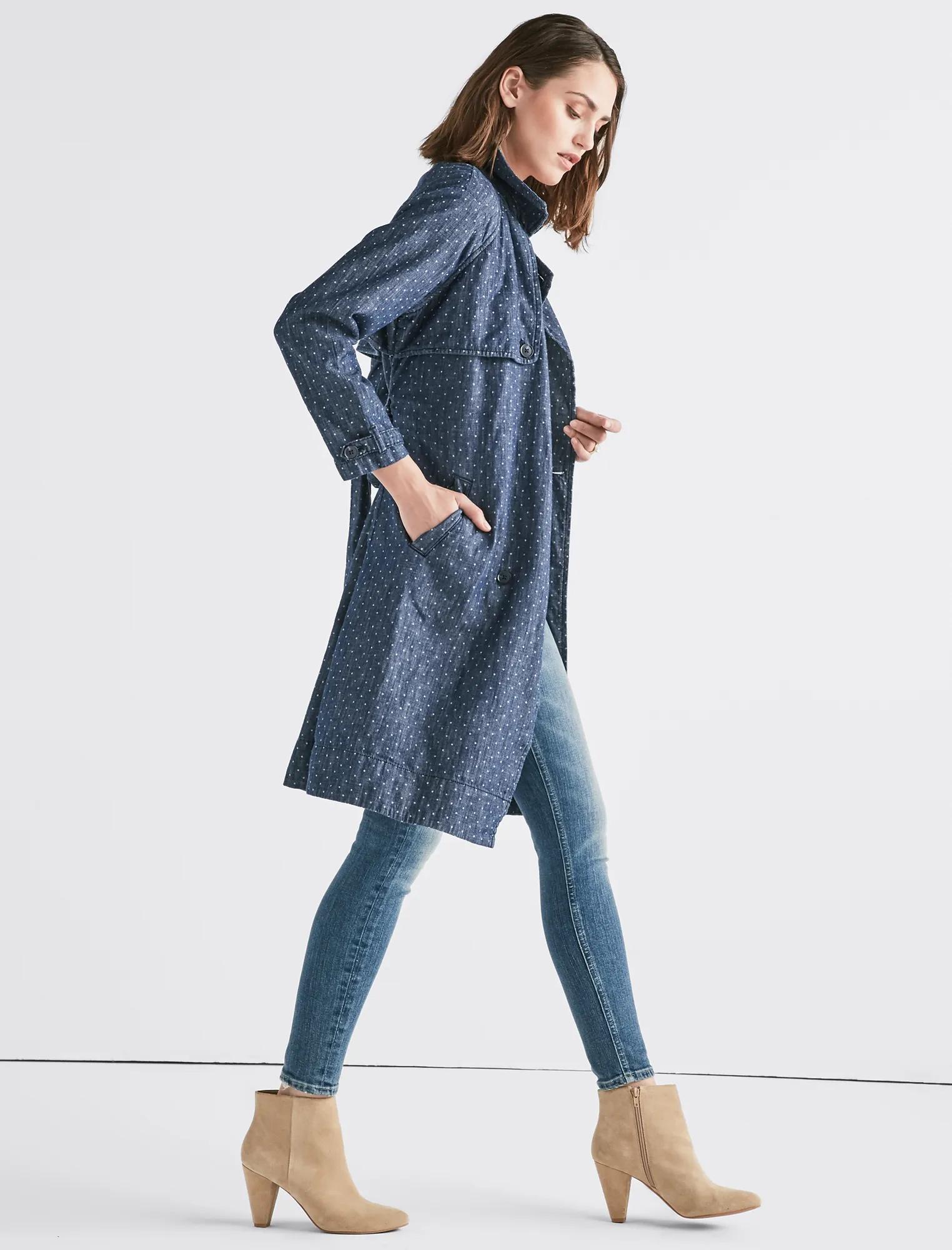 POLKA DOT JEAN TRENCHCOAT, image 2