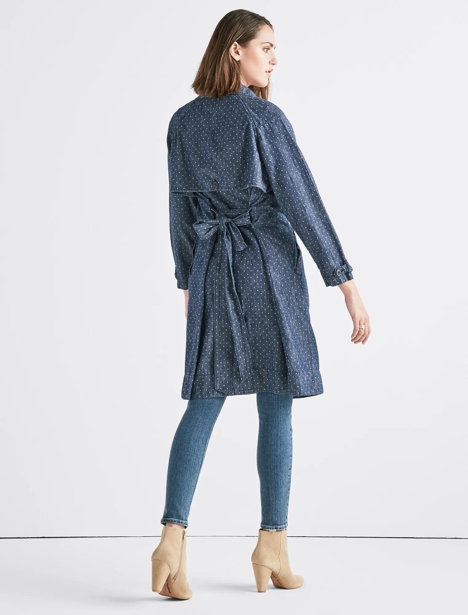 POLKA DOT JEAN TRENCHCOAT, image 3